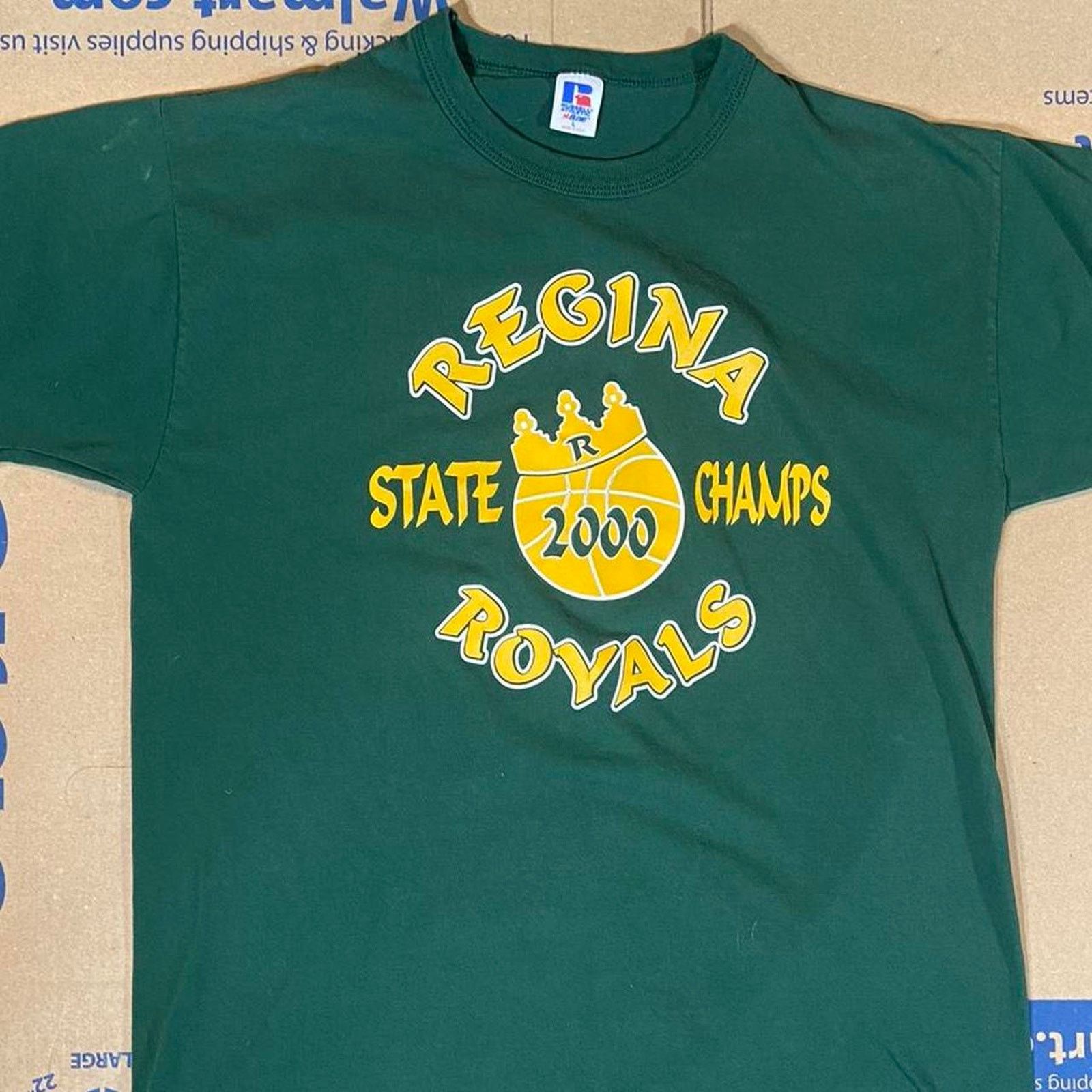 Russell Athletic 90s regina royals basketball tee green Size US L / EU 52-54 / 3 - 4 Thumbnail