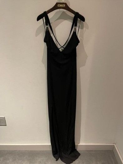 Tom Ford o1w1db10225 ABJ720 V-neck Maxi Dress in Black Size XS / US 0-2 / IT 36-38 - 1 Preview