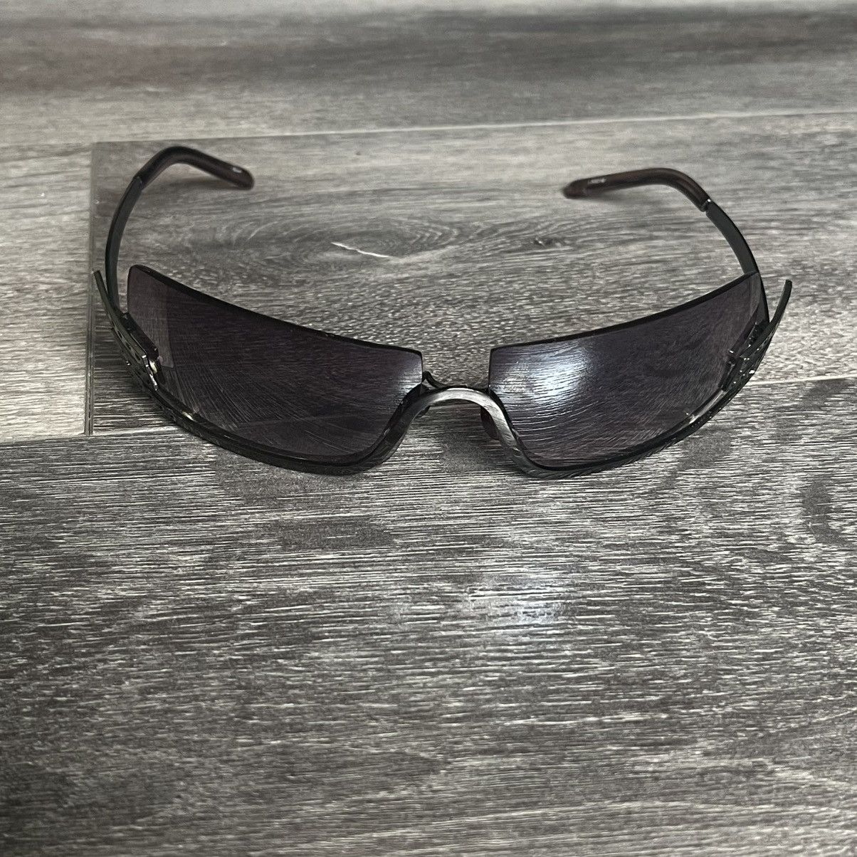 Vintage Vintage Versace Style Mod Half Frame Sunglasses 1990s Rare Size ONE SIZE - 1 Thumbnail