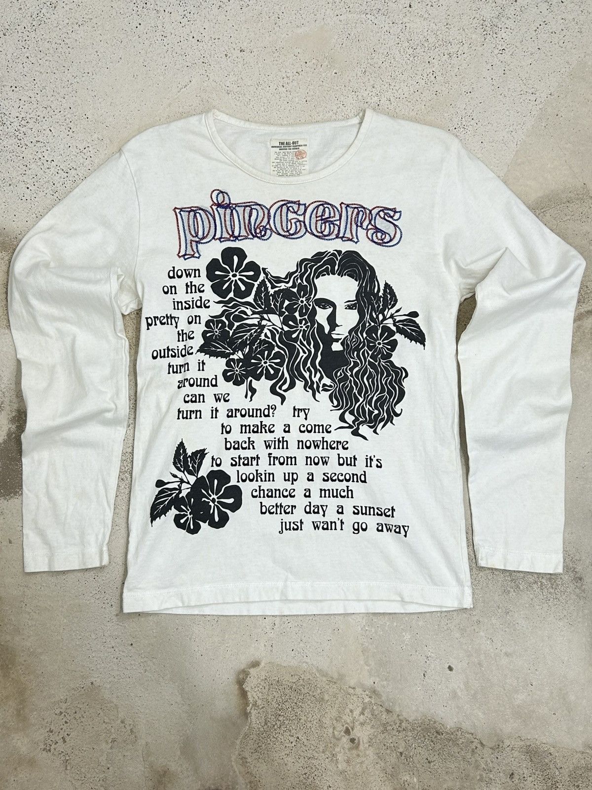 Designer × Japanese Brand Vintage Japan All Out Pincers Fighter Flower Poem Size US S / EU 44-46 / 1 - 2 Thumbnail