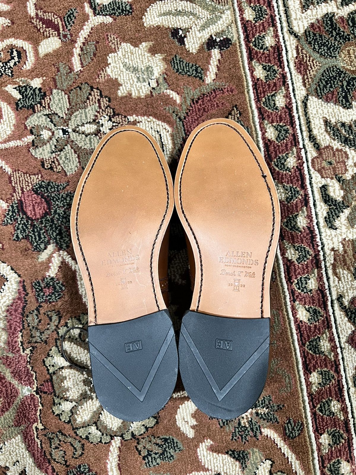 Allen Edmonds Strand Cap-toe Oxford Dress Shoe 8D Walnut Size US 8 / EU 41 - 4 Thumbnail