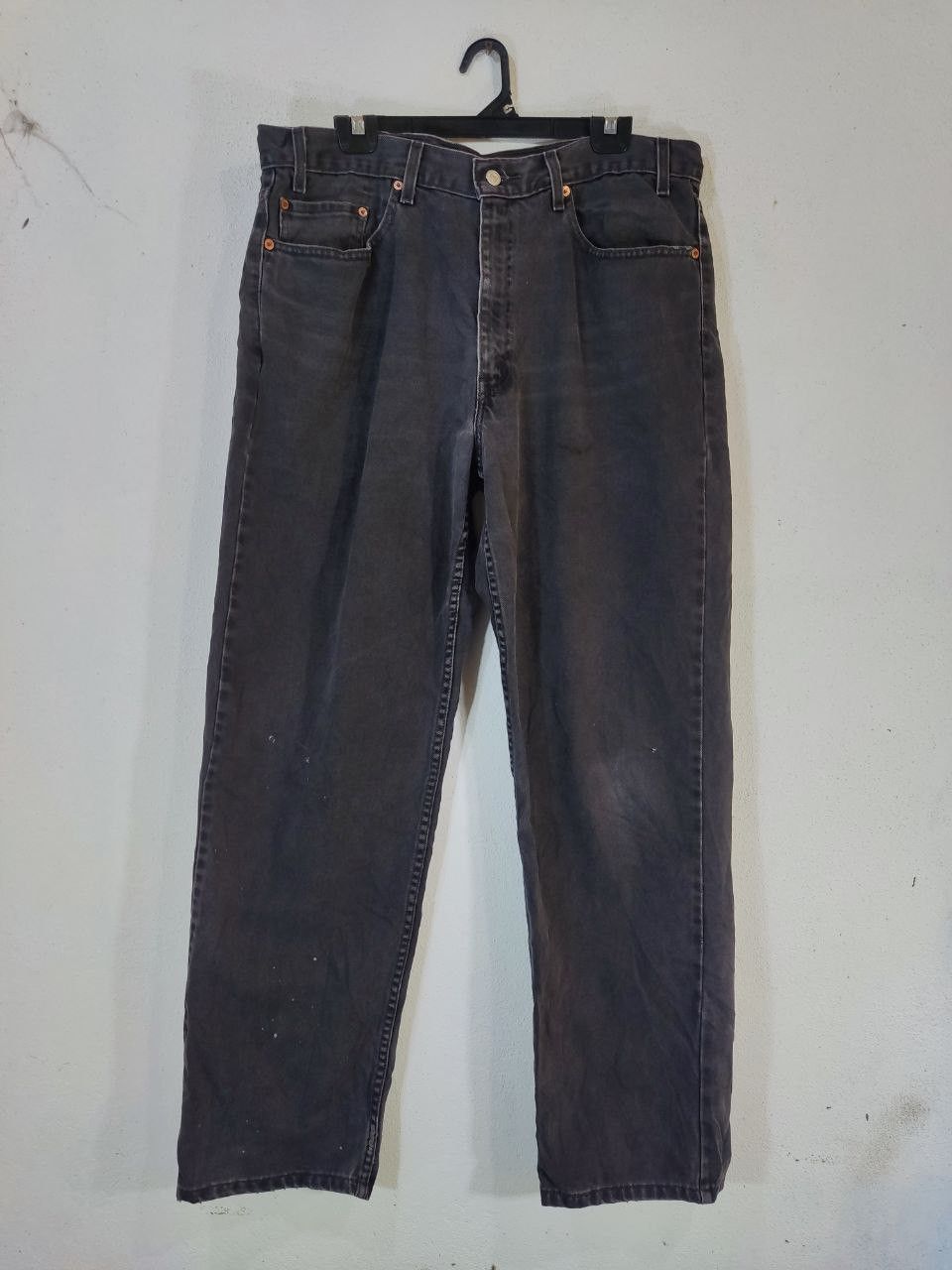 Levi's vintage levis 550 relaxed fit black denim nice design Size US 39 - 9 Thumbnail