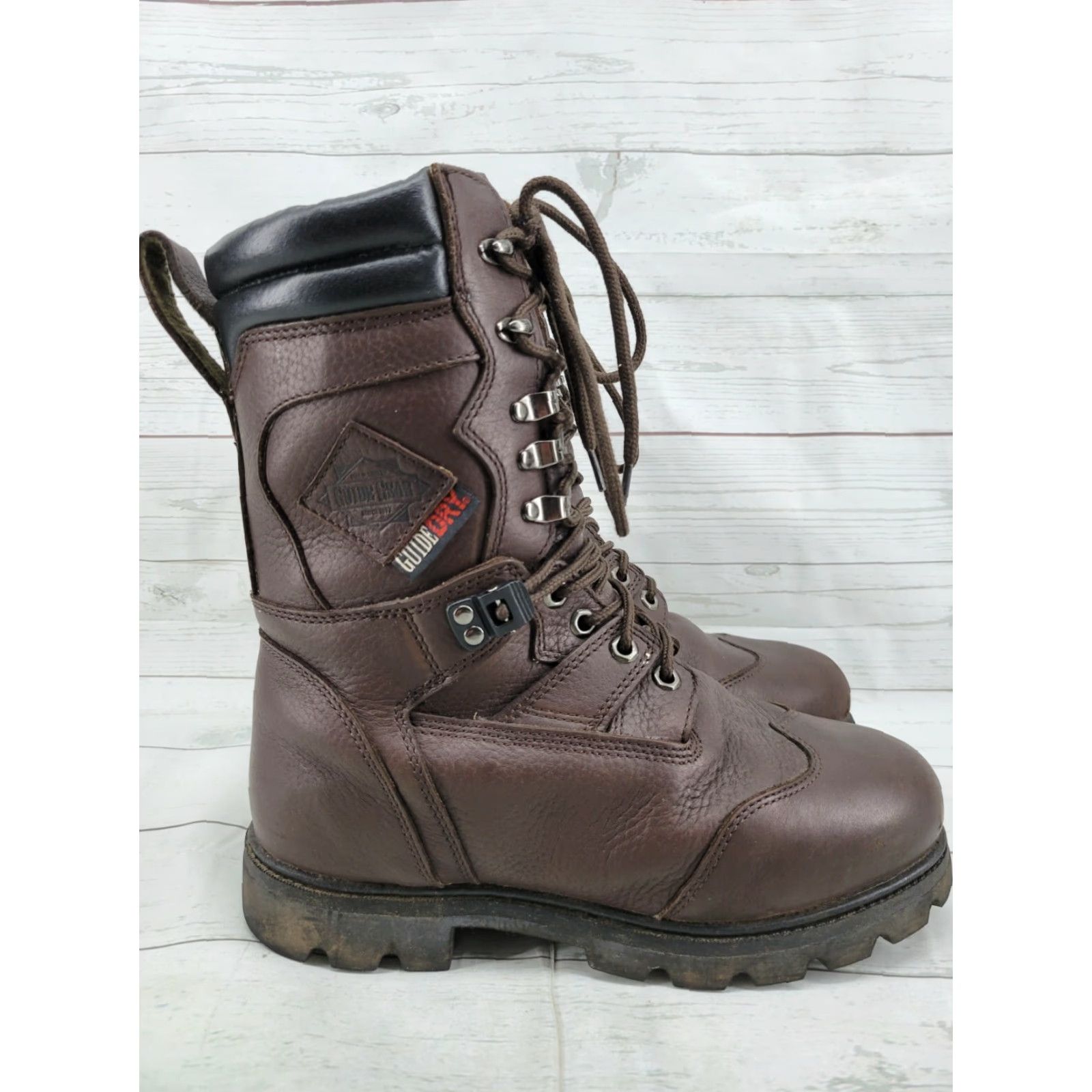 Vintage Guide Gear Leather Work Boots Brown Thinsulate Ultra Guide Dry Mens Sz 9EE Shoes Boots Myriad Eco Size US 9 / EU 42 - 7 Thumbnail