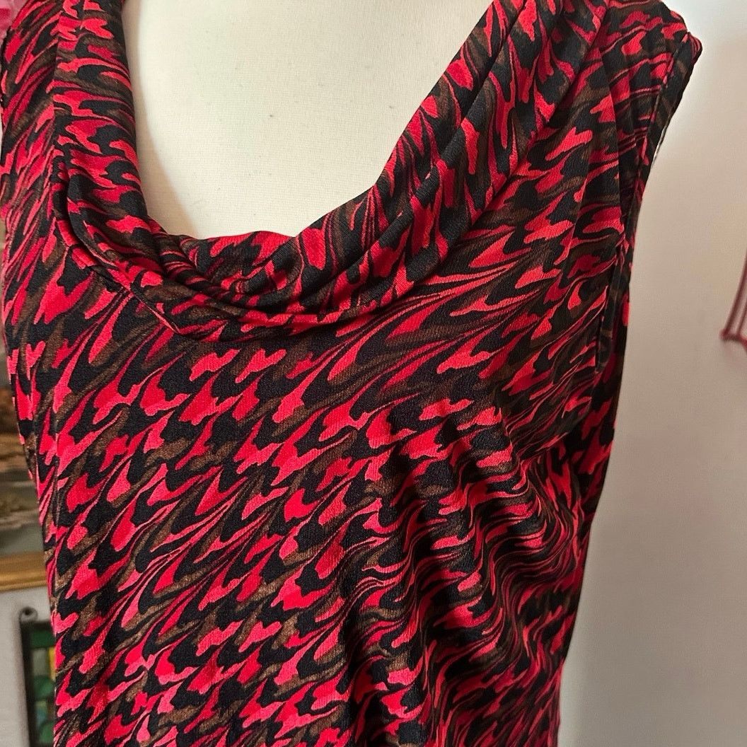 Other kathy ireland black red swirl tank top Size L / US 10 / IT 46 - 2 Thumbnail