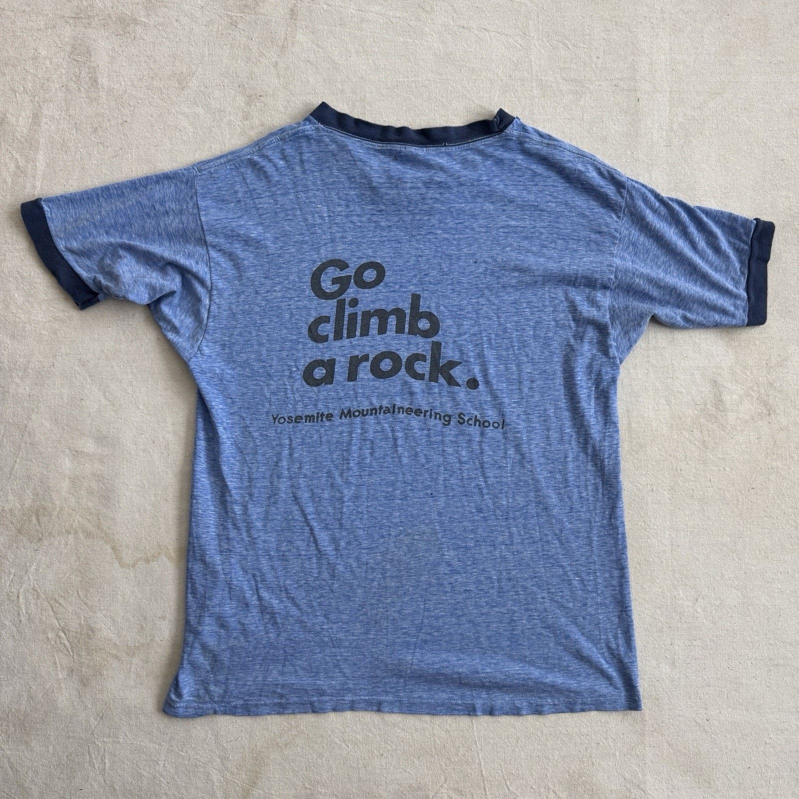 Vintage Vintage Go Climb A Rock Ringer Shirt Yosemite Mayo Spruce Size US XL / EU 56 / 4 - 1 Thumbnail