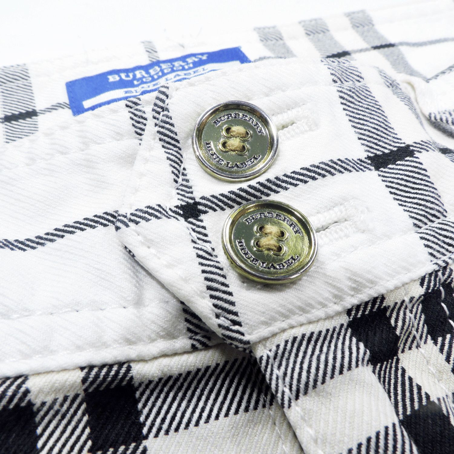 Burberry BURBERRY BLUE LABEL NOVA CHECK GREY WHITE LONG PANTS Size 25" / US 0 / IT 36 - 7 Thumbnail