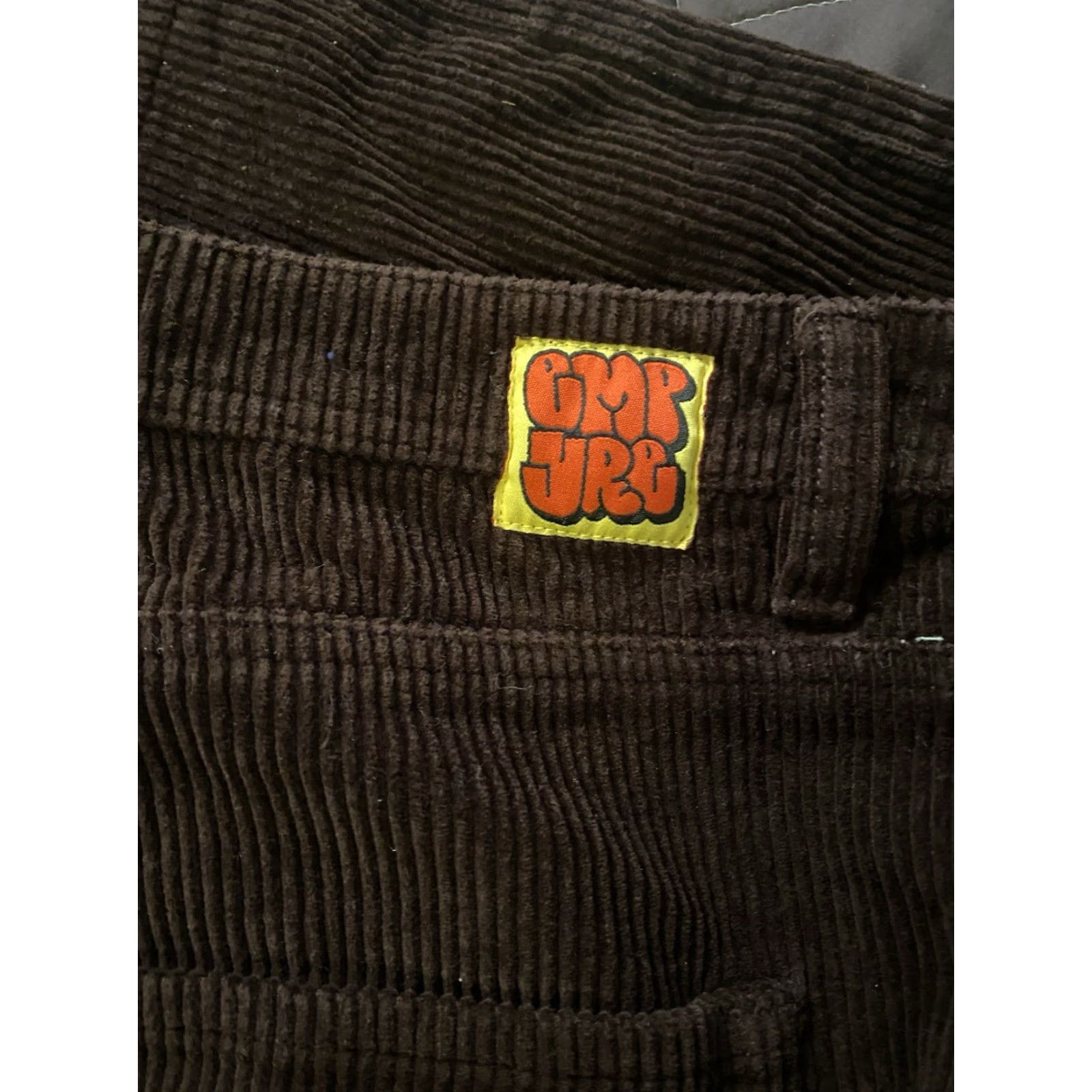 VINTAGE Empyre Corduroy Pants Baggy Relaxed 90s Grunge Men’s 36x30 Wide-Leg 90s Grunge Cotton Brown Logo Pocket ZIP Button