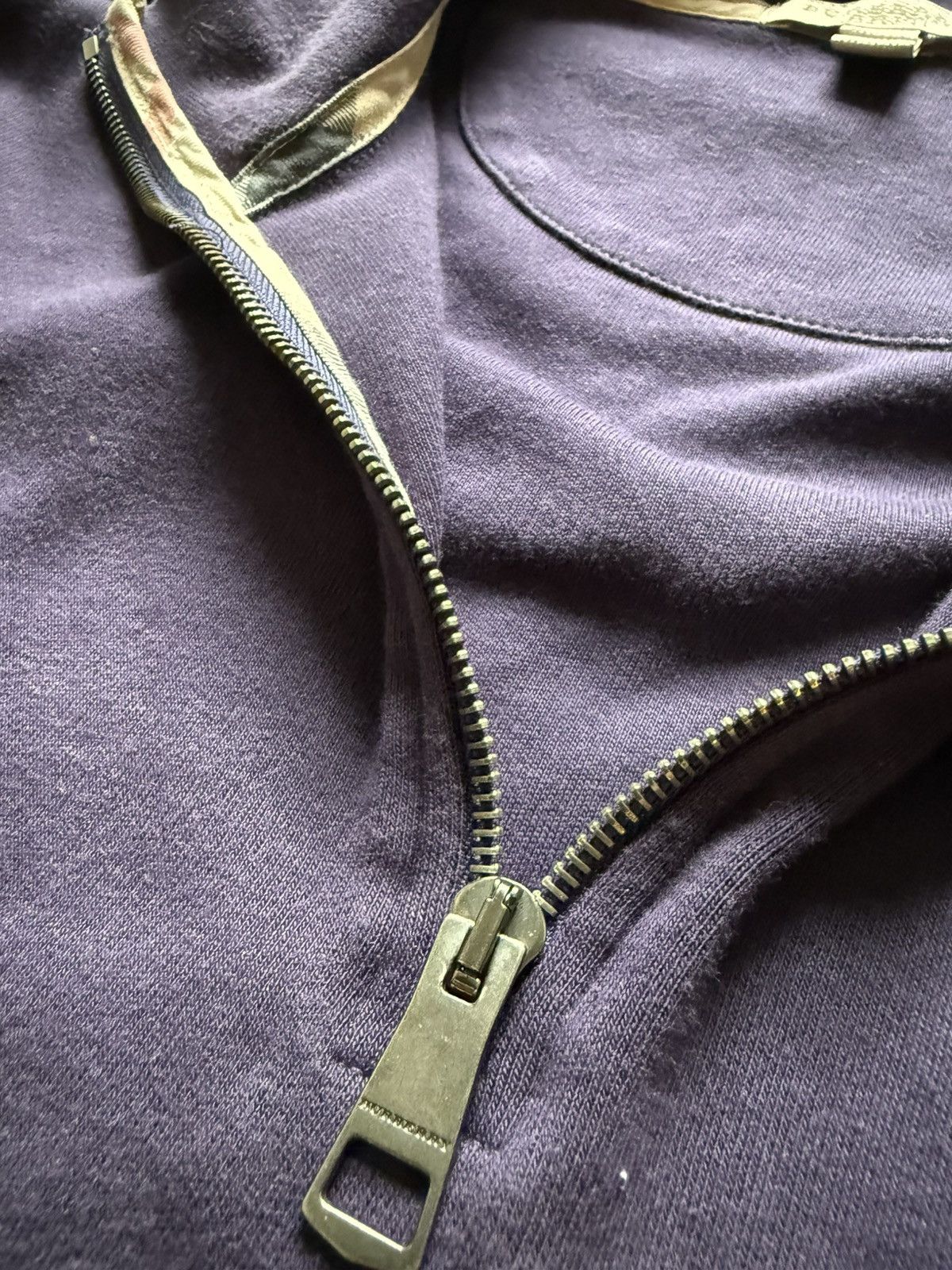 Burberry Burberry Quarter Zip Sweatshirt Purple Minimal Logo Cotton Size US XXL / EU 58 / 5 - 4 Thumbnail