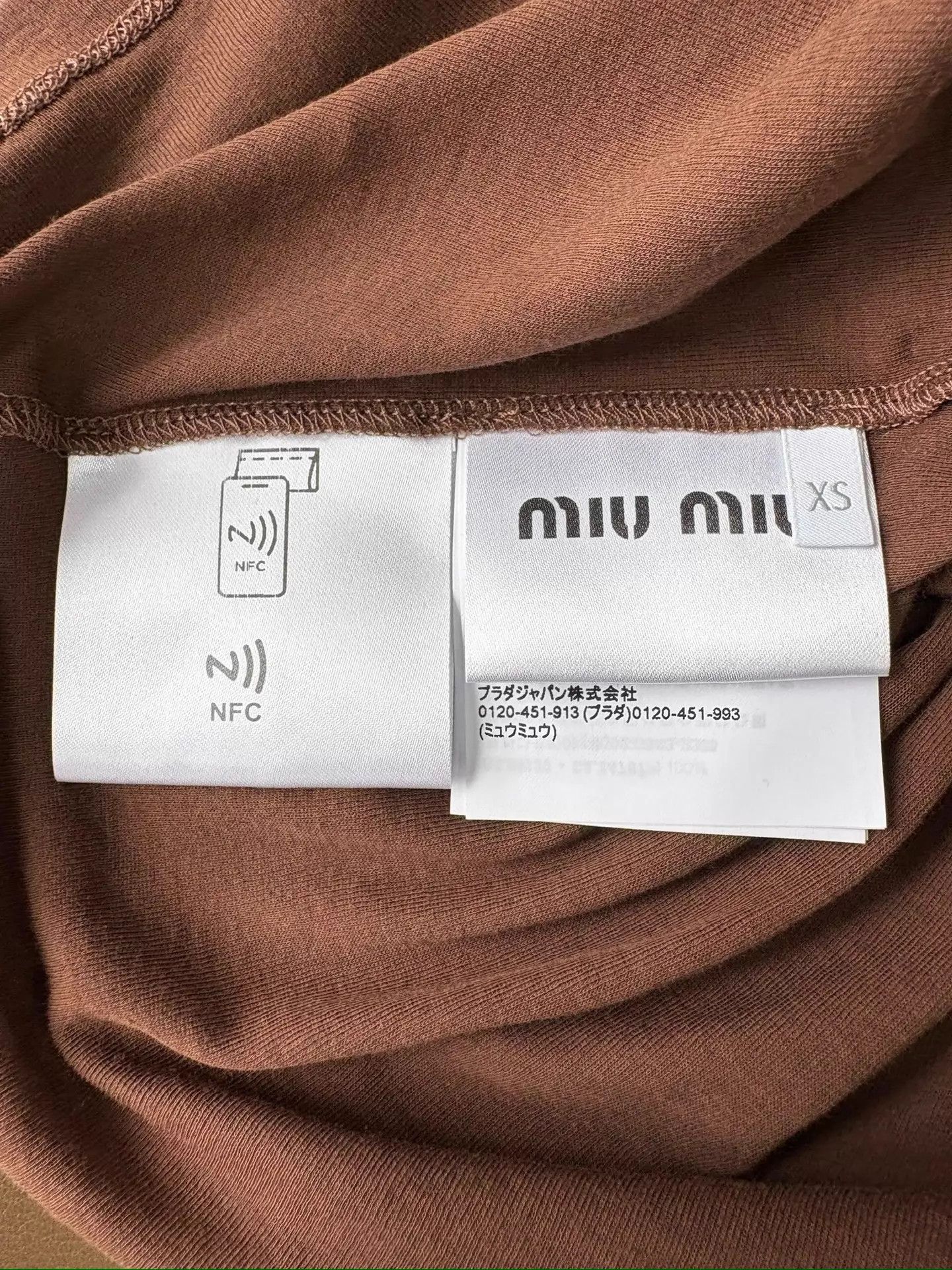 Miu Miu MIU MIU Brown Colorblock Logo Embroidered LS Top XS Size XS / US 0-2 / IT 36-38 - 5 Thumbnail
