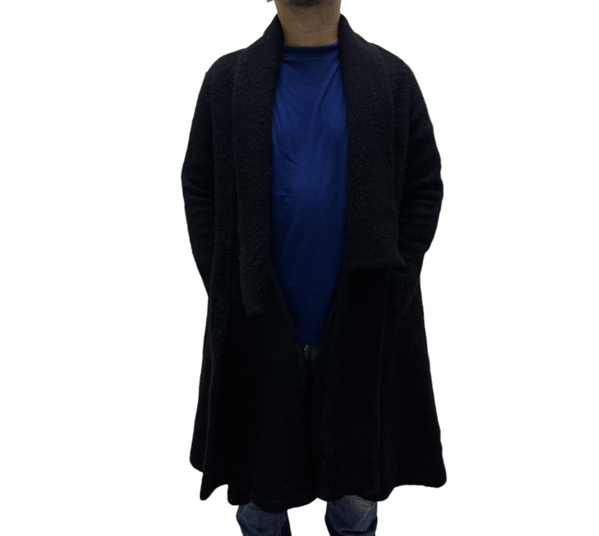 Limi Feu 🔥Yohji Yamamoto Limi Feu Drape Long Coat Button Less Size M / US 6-8 / IT 42-44 - 13 Thumbnail