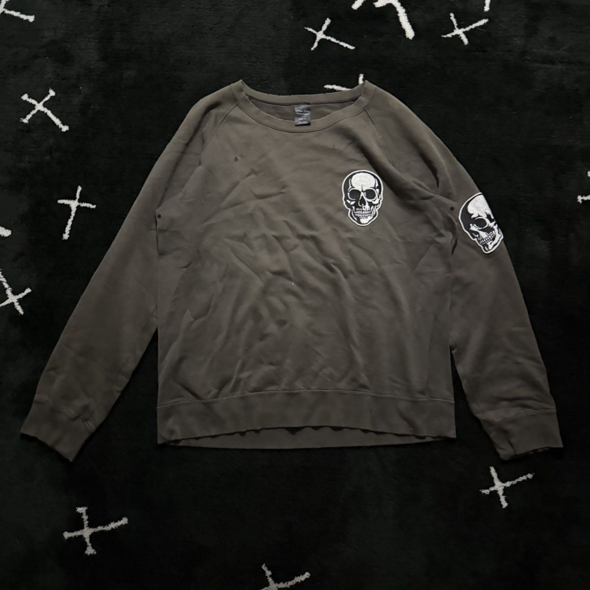 Pre-owned Number N Ine Number (n)ine - Ss04 “dream Baby” Skull Sweatshirt In Green