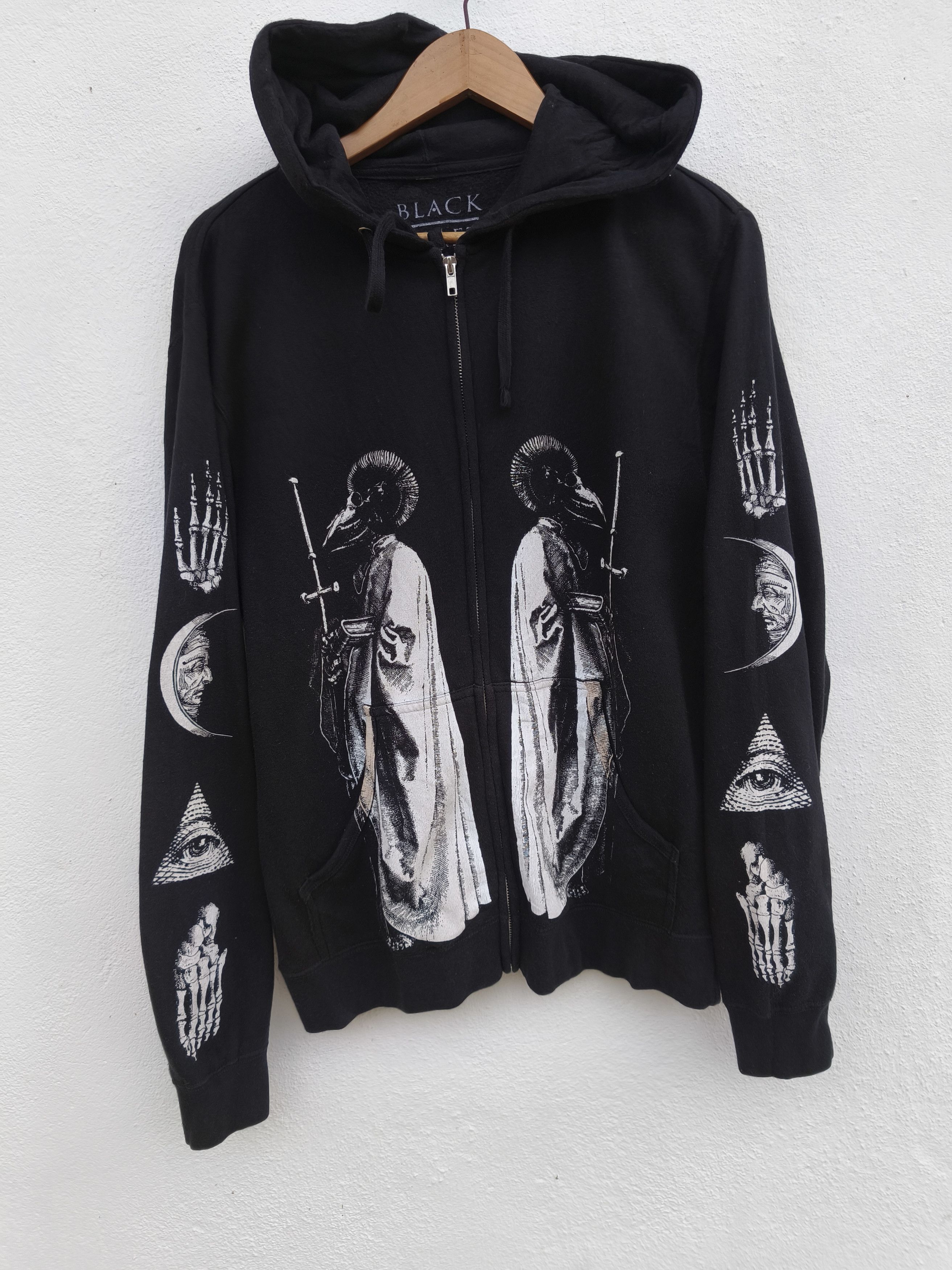 Japanese Brand 🔥 Black Craft zipper hoodies Gothic art Size US M / EU 48-50 / 2 - 6 Thumbnail