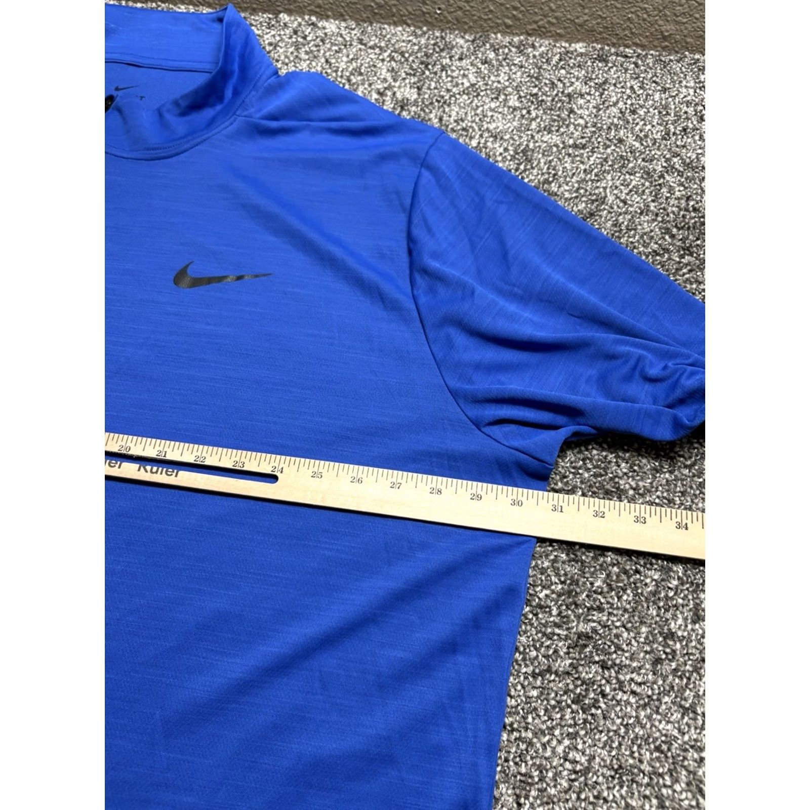 Nike VINTAGE Nike 1/4 Zip Mens 4XL Blue Lightweight Pullover Long Sleeve AR3716 Size US XXL / EU 58 / 5 - 6 Thumbnail