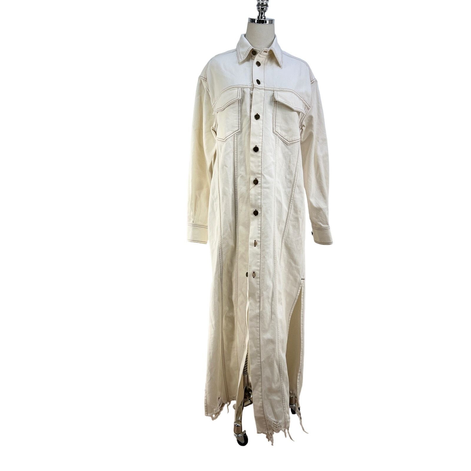 Other Erika Cavallini Ivory Denim Dress Size M / US 6-8 / IT 42-44 - 1 Thumbnail