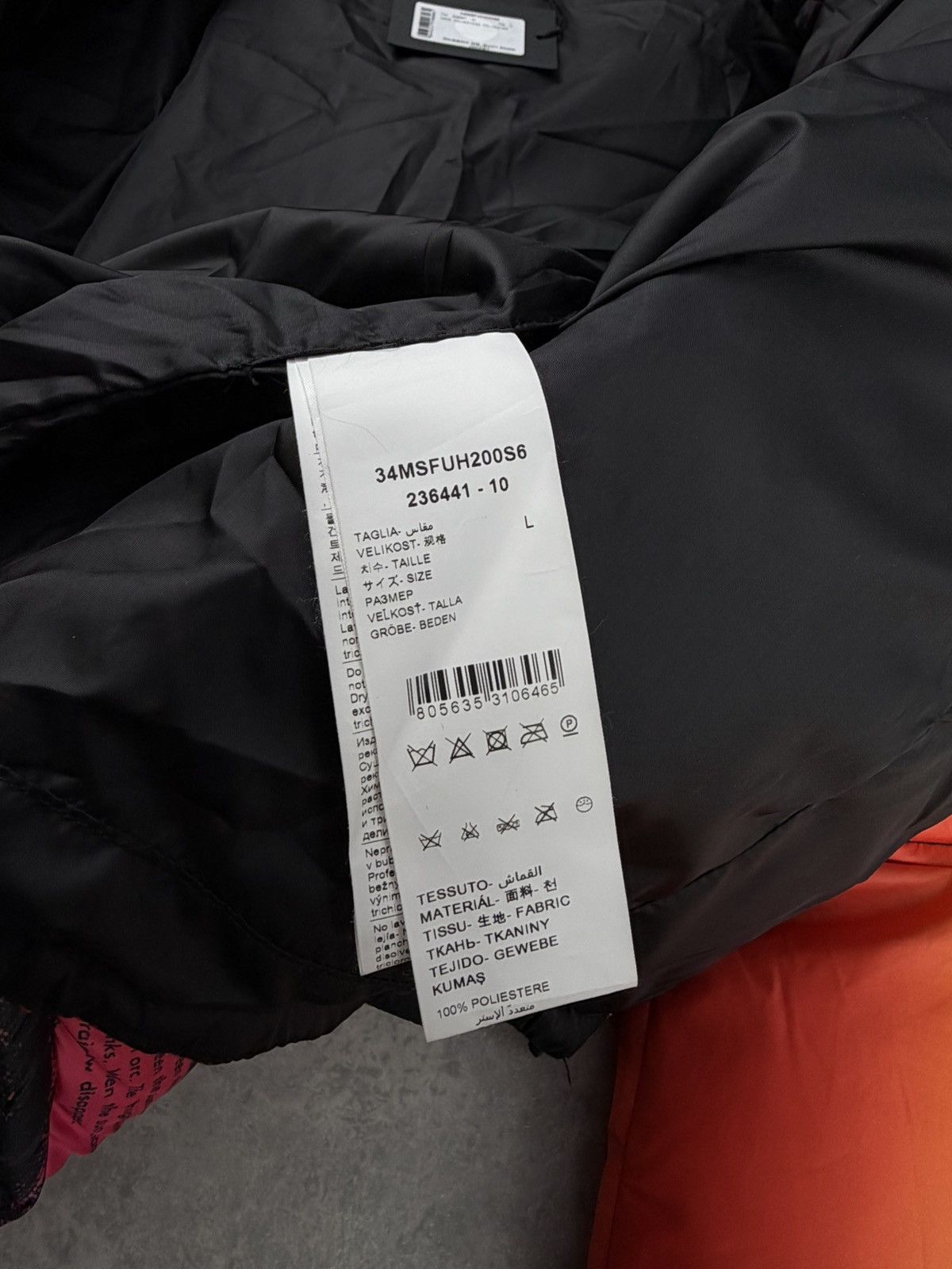 MSFTSrep Trippy Summer Rainbow Puffer Jacket Size L