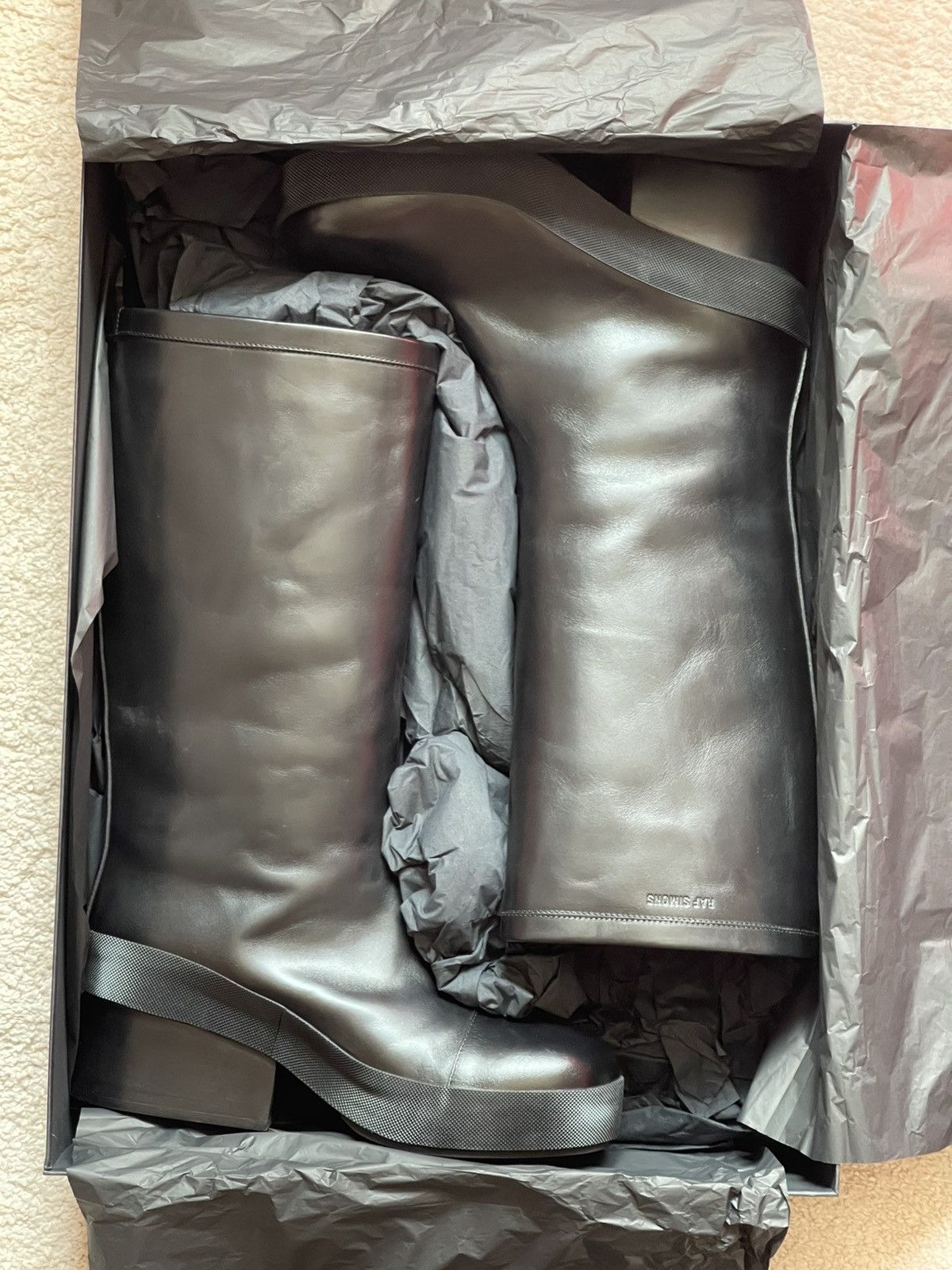 Raf Simons Black Heel Boots Size US 12 / EU 45 - 3 Thumbnail