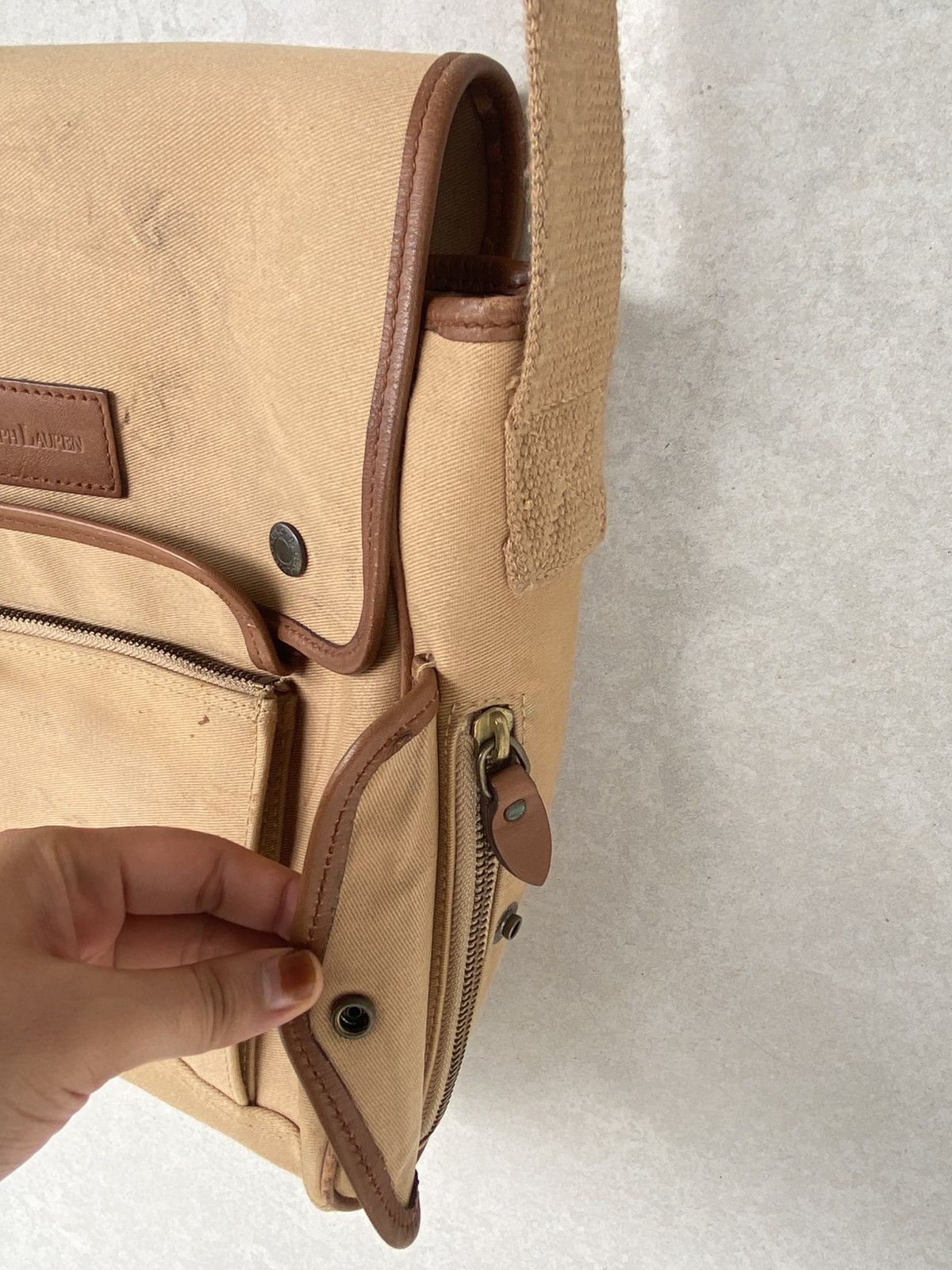 Other Vintage Ralph Lauren Shoulder Bag Cream And Brown Size ONE SIZE - 7 Thumbnail