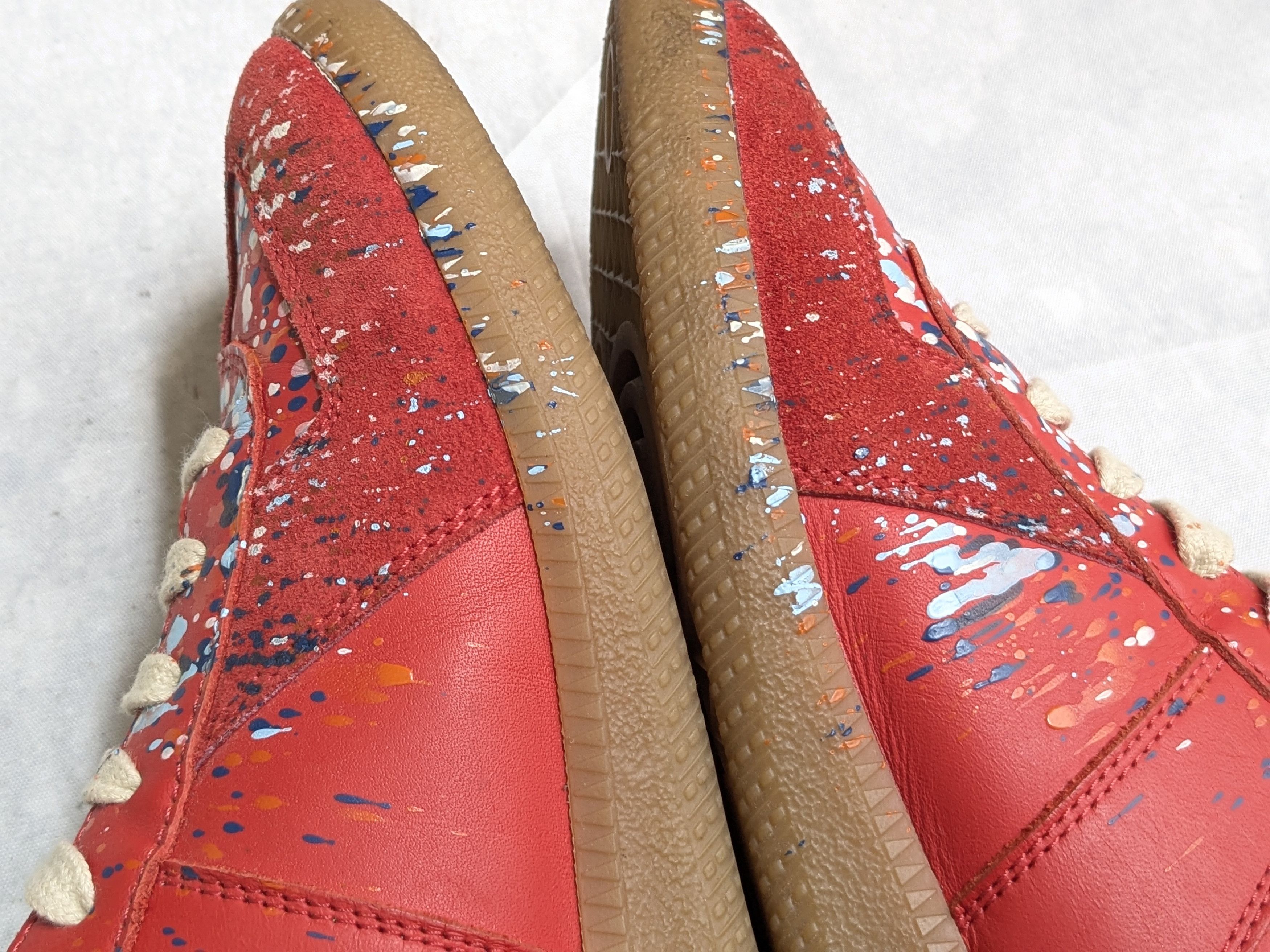 Maison Margiela Maison Margiela Replica GAT Red Paint Splatter 9 42 High Top Size US 9 / EU 42 - 12 Thumbnail