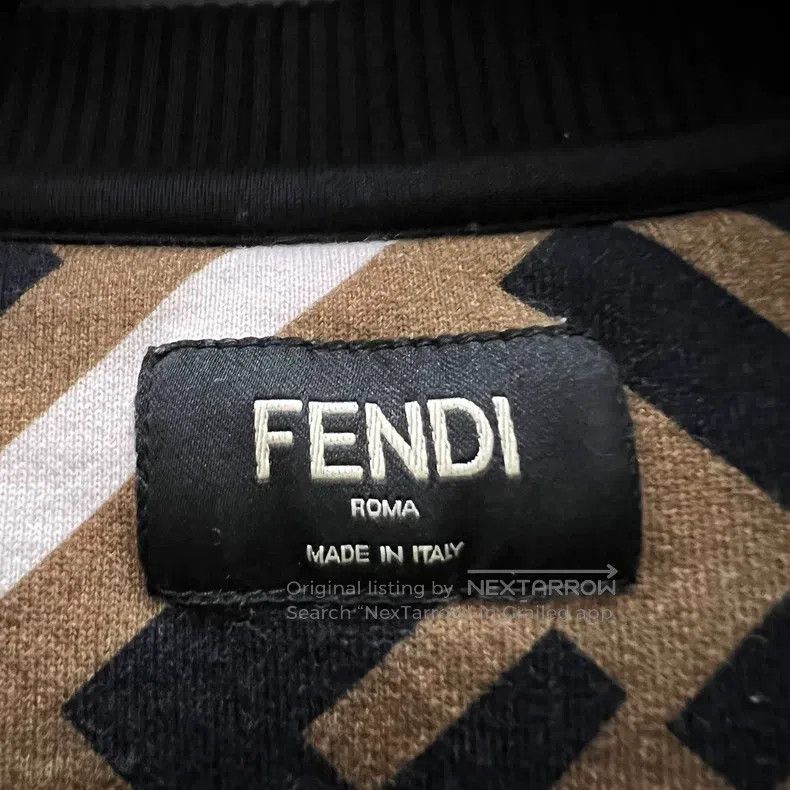 Fendi Fendi Double F printed sweater with leather brand embroide Size US S / EU 44-46 / 1 - 2 Thumbnail