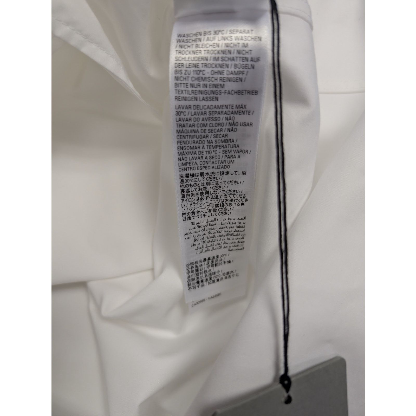 Balenciaga o1rshd1 Cotton Poplin Long-Sleeved Outerwear Shirt in White Size US XS / EU 42 / 0 - 18 Thumbnail