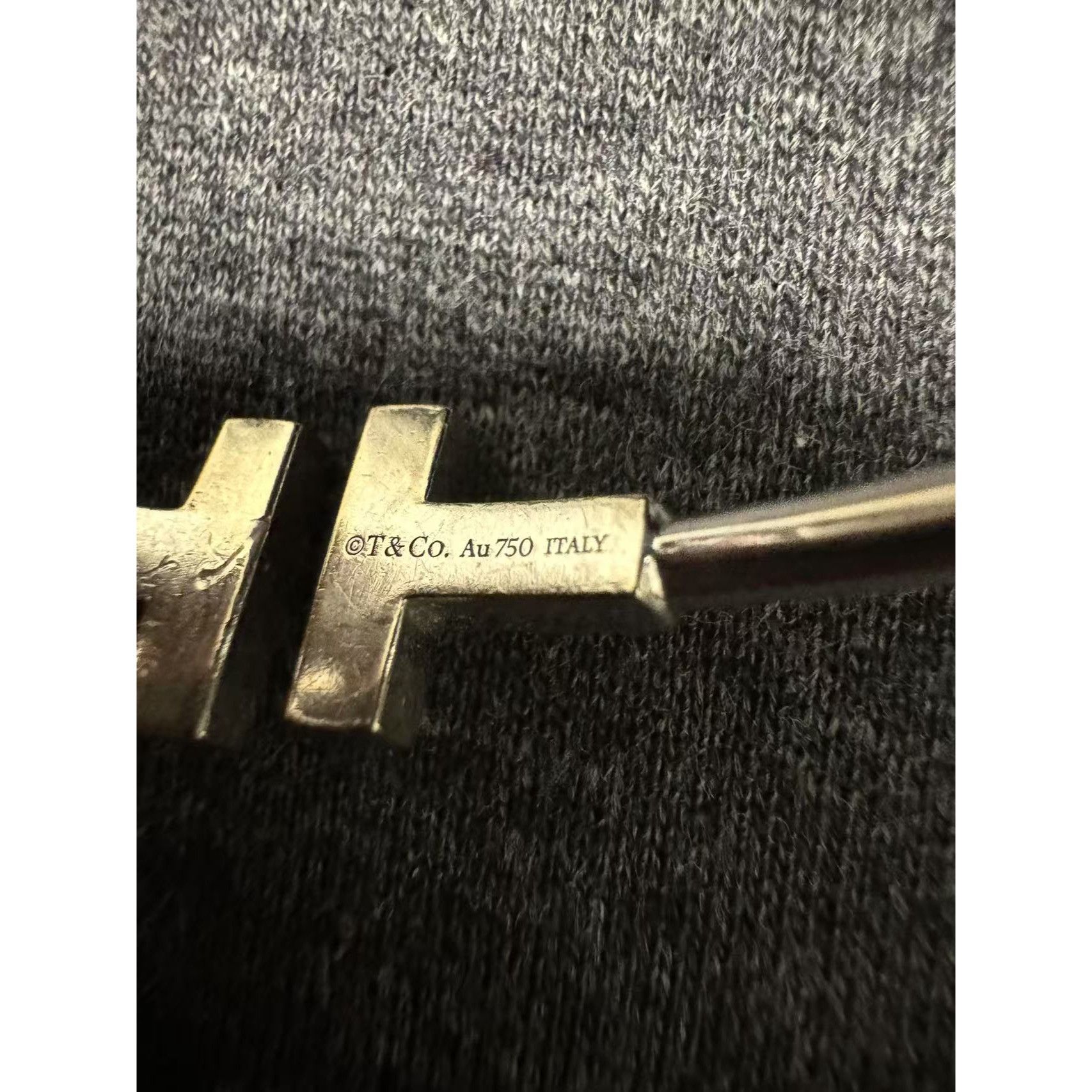 Tiffany & Co. Tiffany & Co. 18K Gold Diamond T Bangle Bracelet Made In Ita Size ONE SIZE - 4 Thumbnail