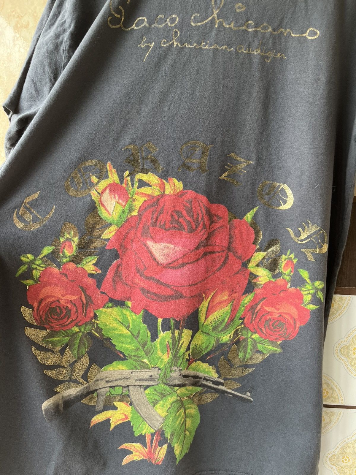 Christian Audigier Paco Chicano Ak47 Phoenix big Christian Audigier shirt Size US M / EU 48-50 / 2 - 5 Thumbnail
