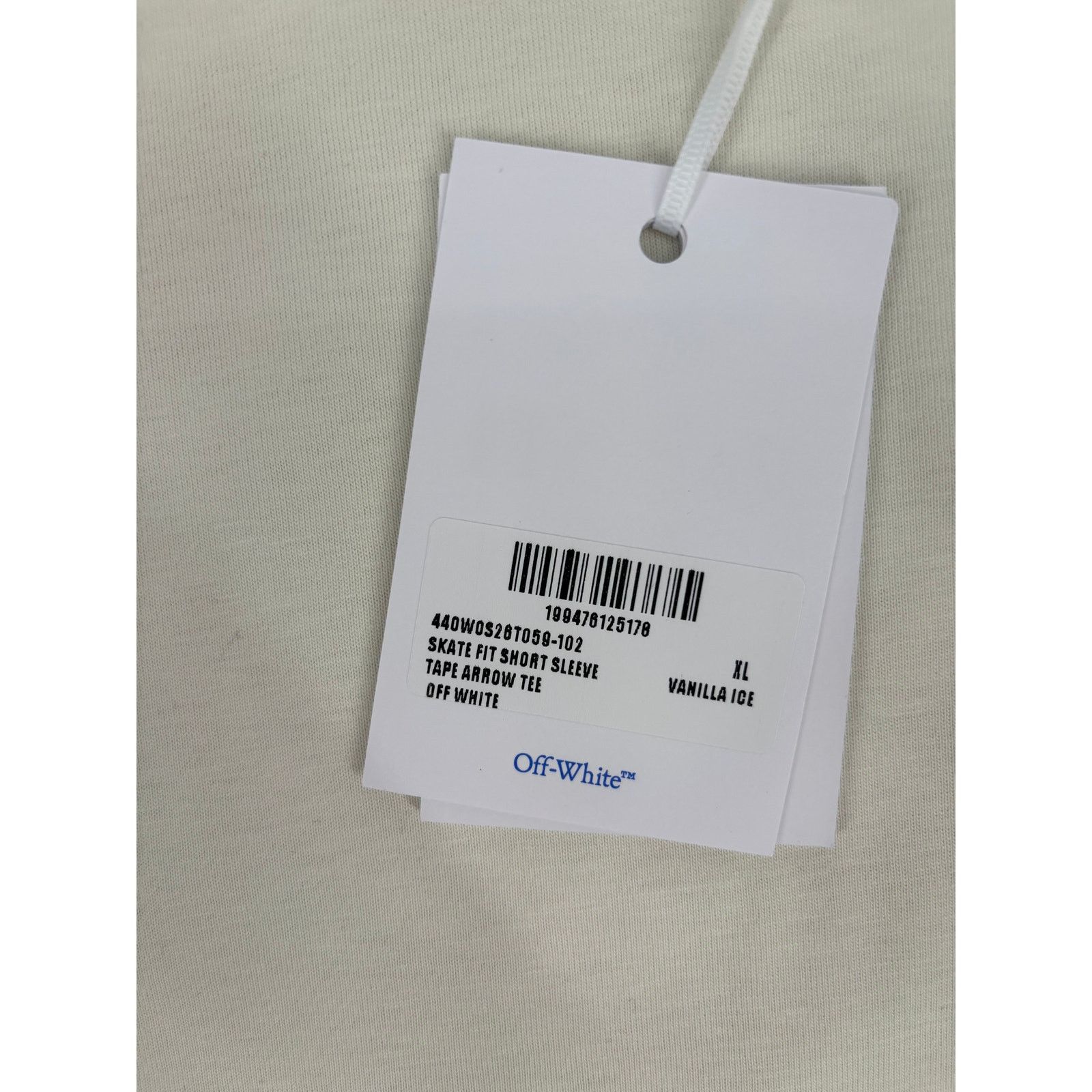 Off-White OFF-WHITE "Tape Arrows" Vanilla Ice White Skate T-Shirt XL Size US XL / EU 56 / 4 - 7 Thumbnail