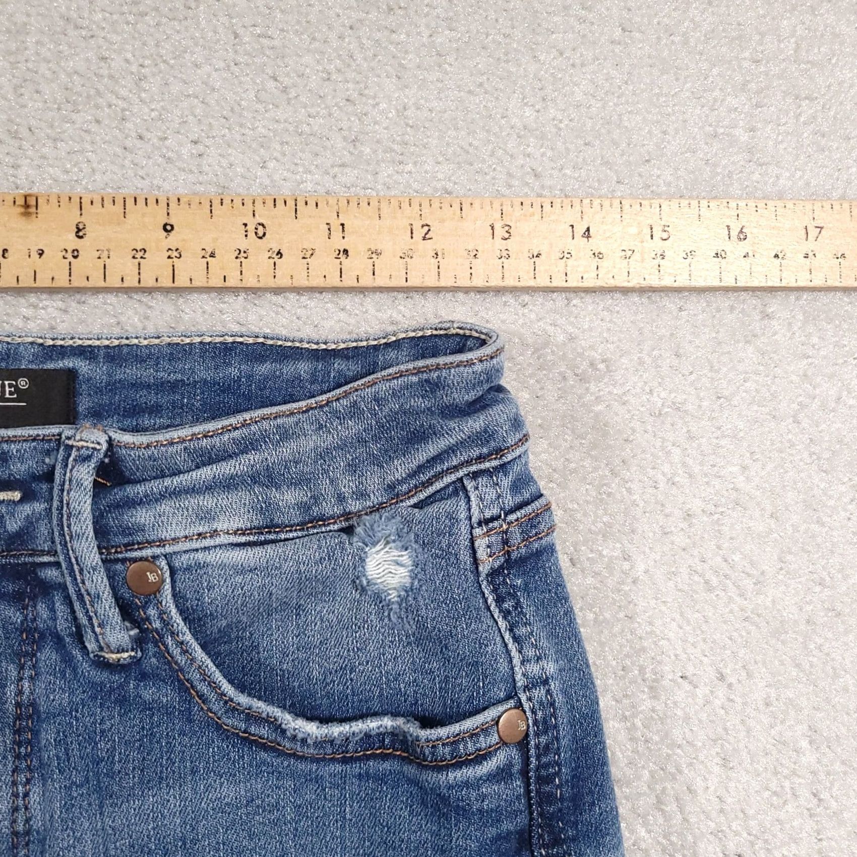 Denime Judy Blue Jeans Women's 7 Distressed Flared Boho Stretch Denim Jeans Bohemian Regular 5-Pocket Blue Autumn Women Size 28" / US 6 / IT 42 - 7 Thumbnail