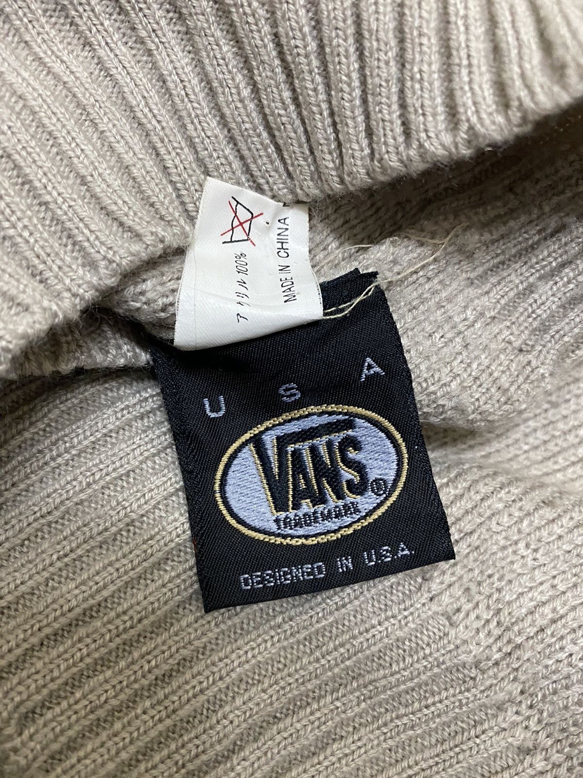 Vans × Vintage Vintage Vans U.S.A Crewneck Knit Sweater (C3) Size US L / EU 52-54 / 3 - 6 Thumbnail