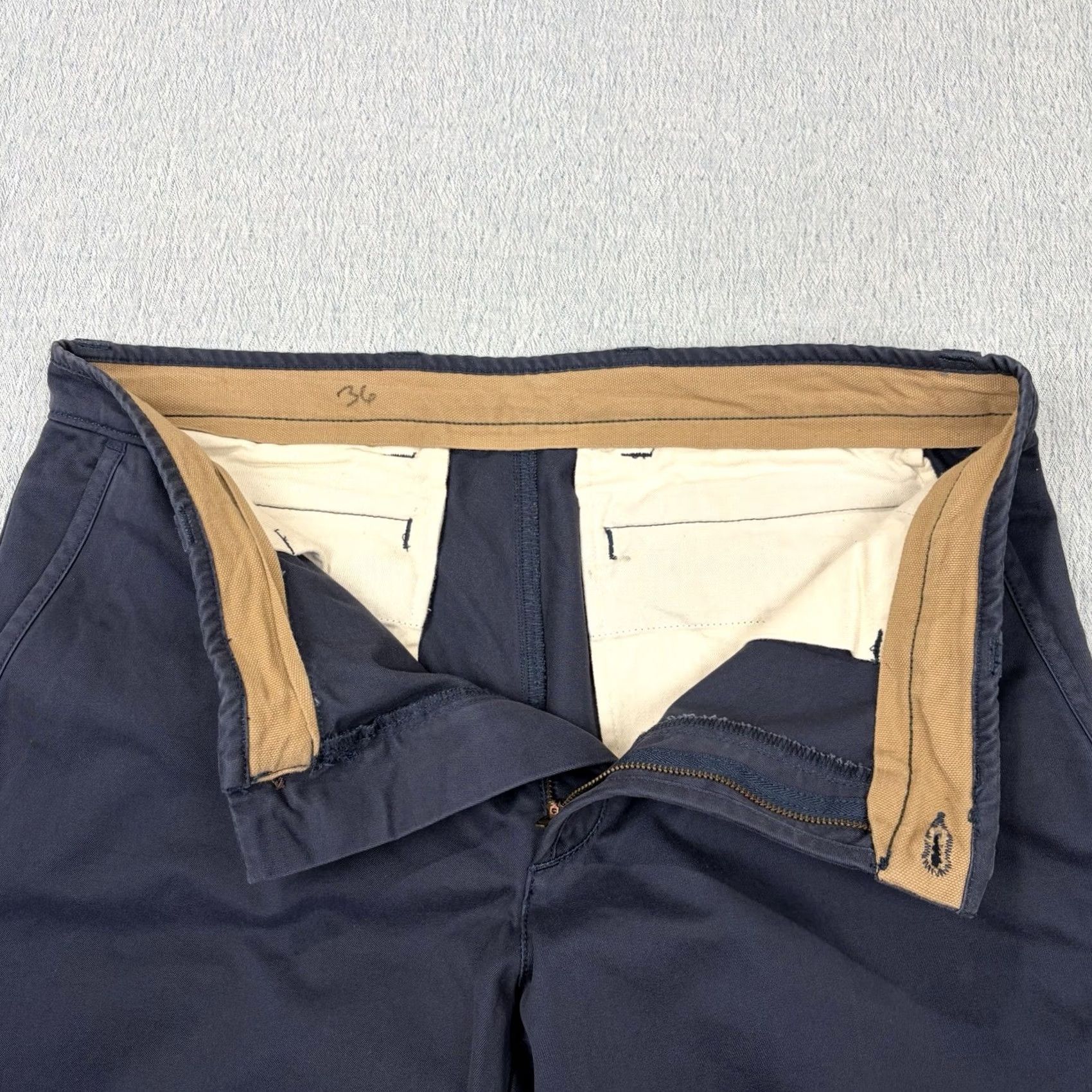 Vintage LL Bean Mens Classic Fit Navy Blue Cotton Casual Chino Pants Size US 36 / EU 52 - 6 Thumbnail