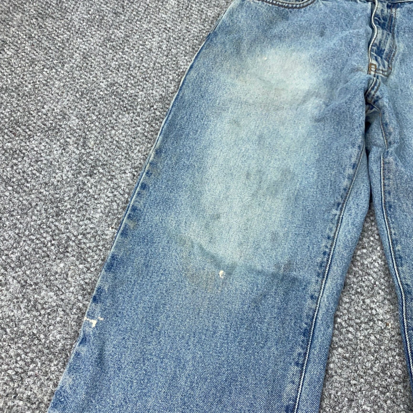 Thrasher VINTAGE Bullhead Jeans 90s Distressed Blue Regular Fit 30x31 Baggy Loose Mens Size US 30 / EU 46 - 6 Thumbnail