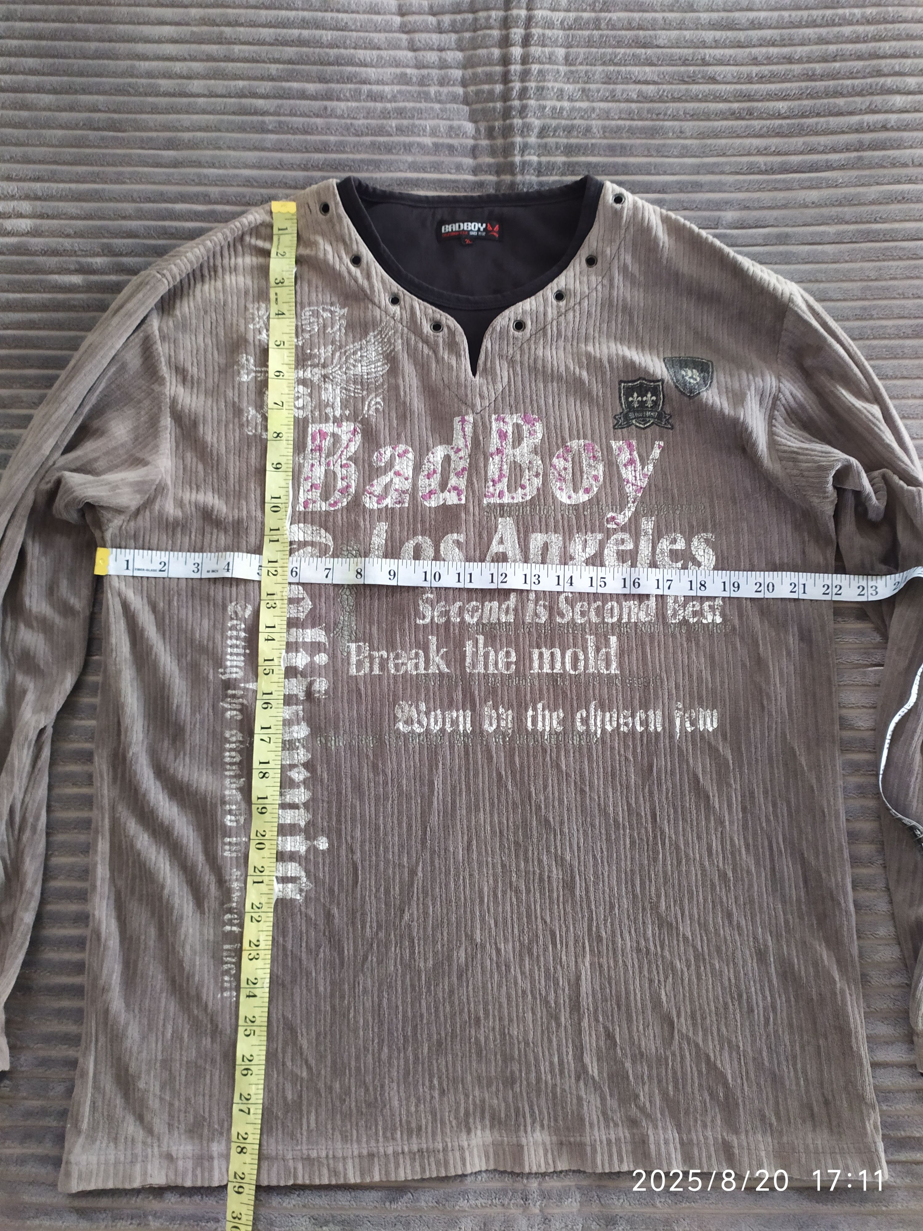 If Six Was Nine Vintage BAD BOY Poem double Layer Long Sleeve Shirt Size US XL / EU 56 / 4 - 10 Thumbnail