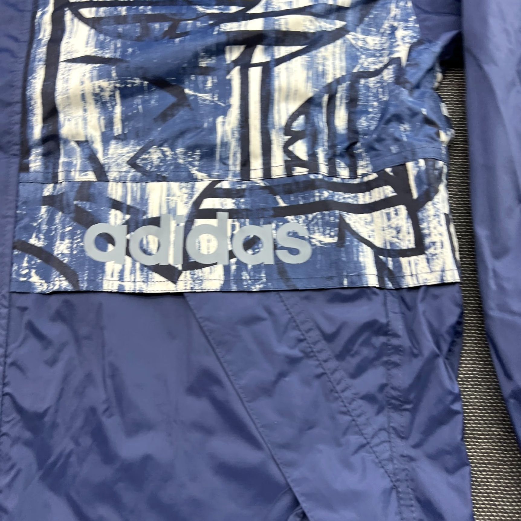 Adidas Adidas Windbreaker Jacket Mens XL Blue Hooded Trefoil 90s Full Zip Water Resistant Casual Jacket Size US XL / EU 56 / 4 - 4 Thumbnail
