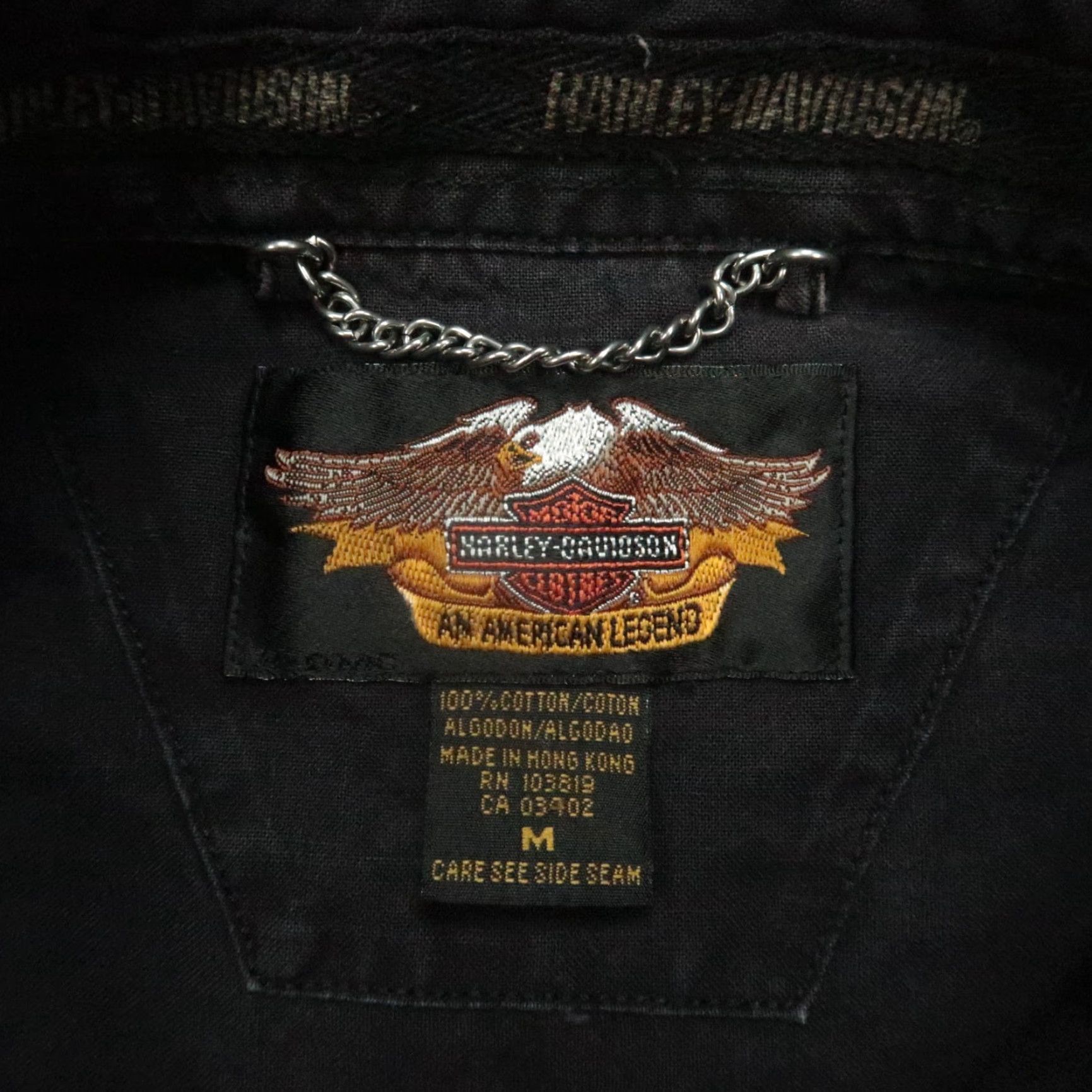 Harley Davidson VINTAGE Harley-Davidson Shirt Mens Medium Short Sleeve Cotton Black Motorcycle 80s Size US M / EU 48-50 / 2 - 4 Thumbnail