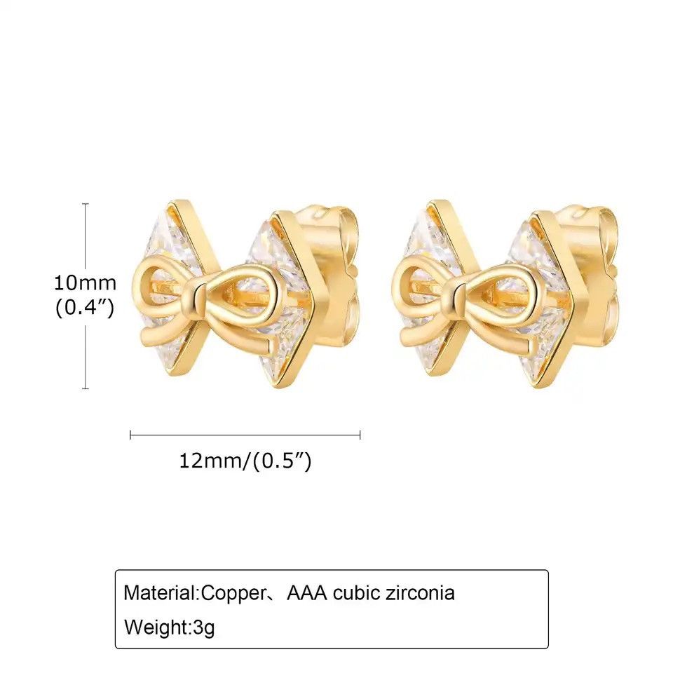 Other Cute Bow Knot Stud Earrings Size ONE SIZE - 2 Thumbnail