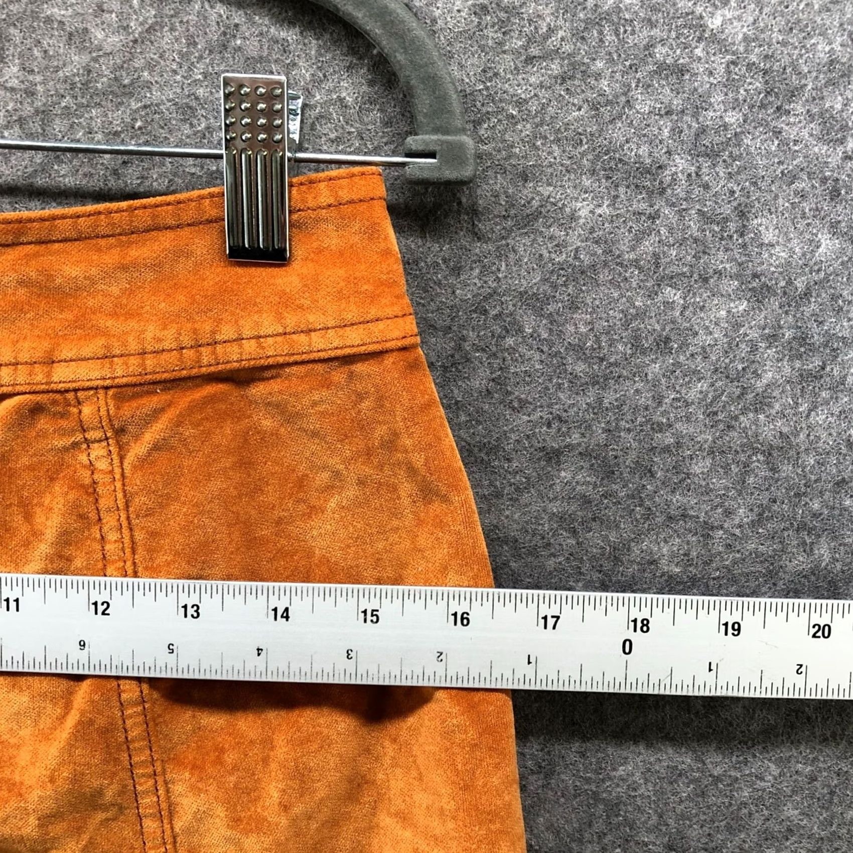 Madewell Madewell Velveteen A-Line Mini Skirt Womens 00 Button Front Tan Orange 70s Size 24" / US 00 / IT 34 - 6 Thumbnail