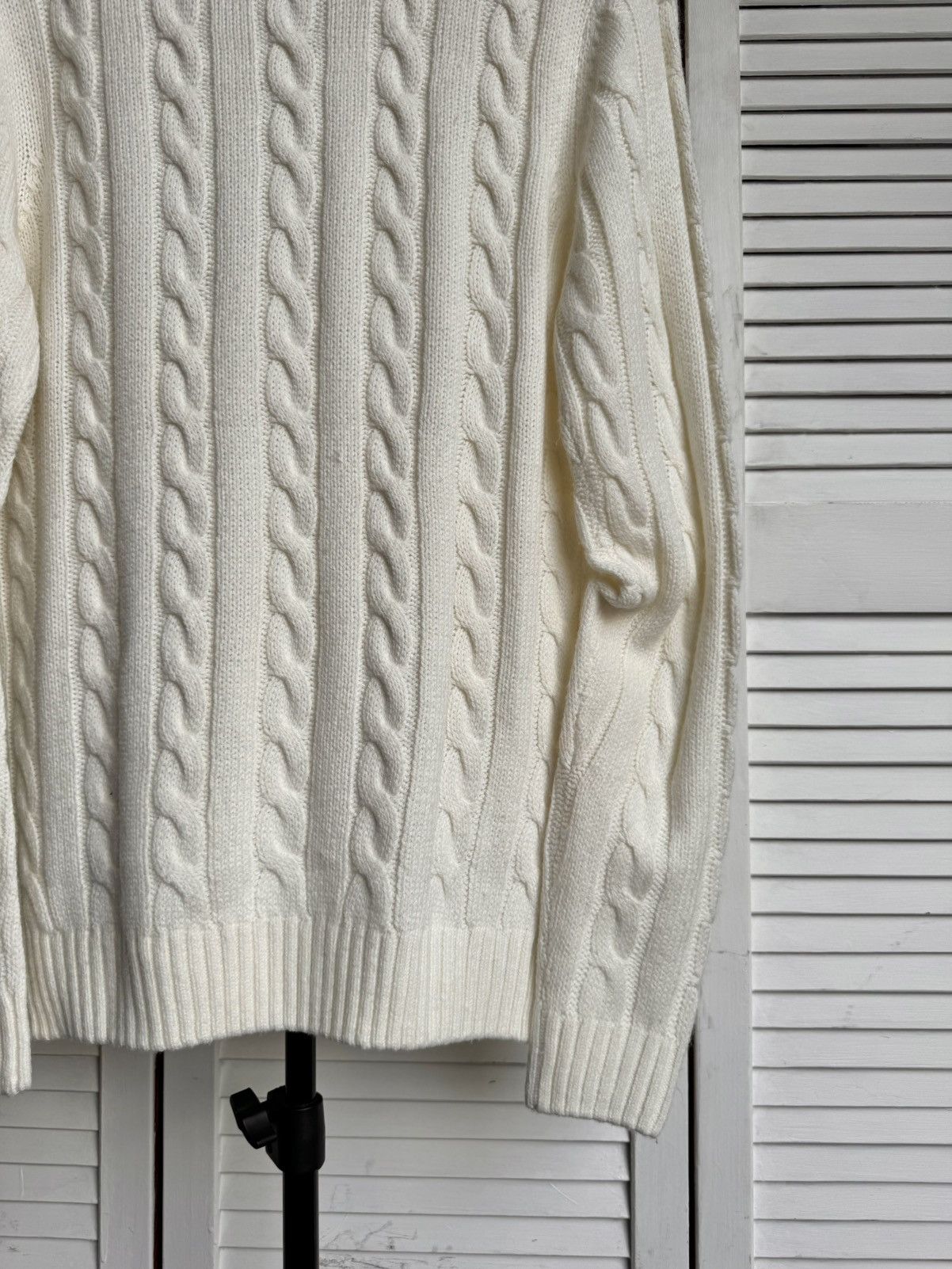 Polo Ralph Lauren Polo Ralph Lauren Style Cable Knit Wool Blend White Sweater Size US S / EU 44-46 / 1 - 8 Thumbnail