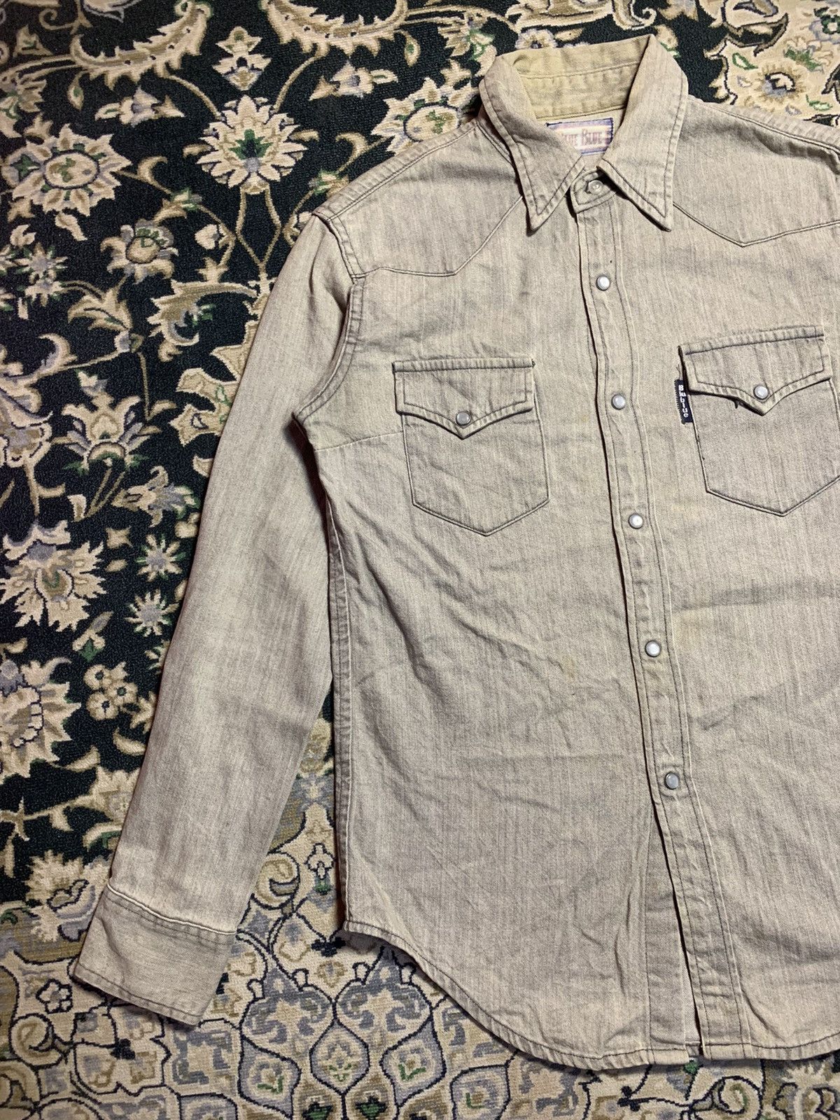 Blue Blue Japan × Japanese Brand × Vintage VINTAGE BLUE BLUE JAPAN WESTERN DENIM BUTTON UP Size US XS / EU 42 / 0 - 3 Thumbnail