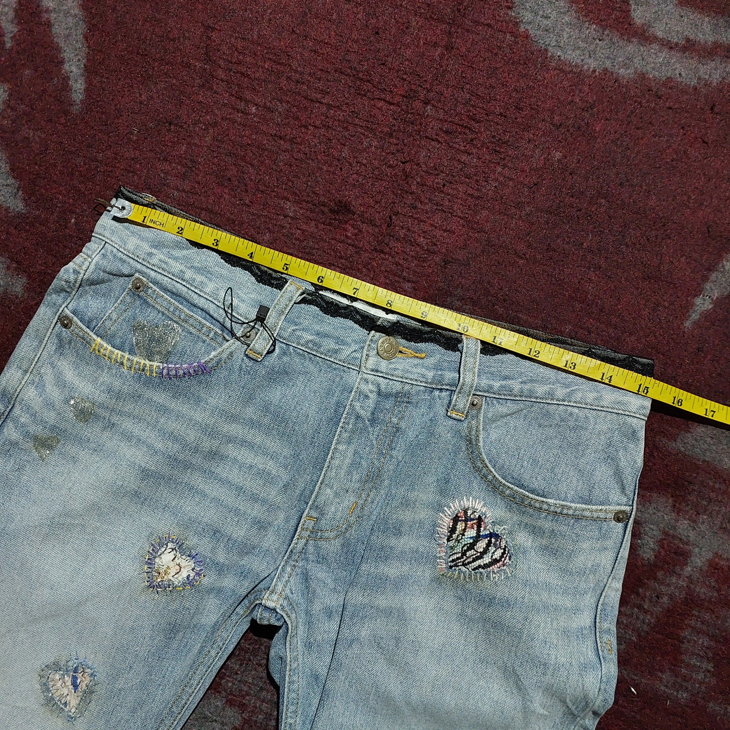 Issey Miyake vintage Tsumori Chisato heart patch blue jeans Size 30" / US 8 / IT 44 - 12 Thumbnail