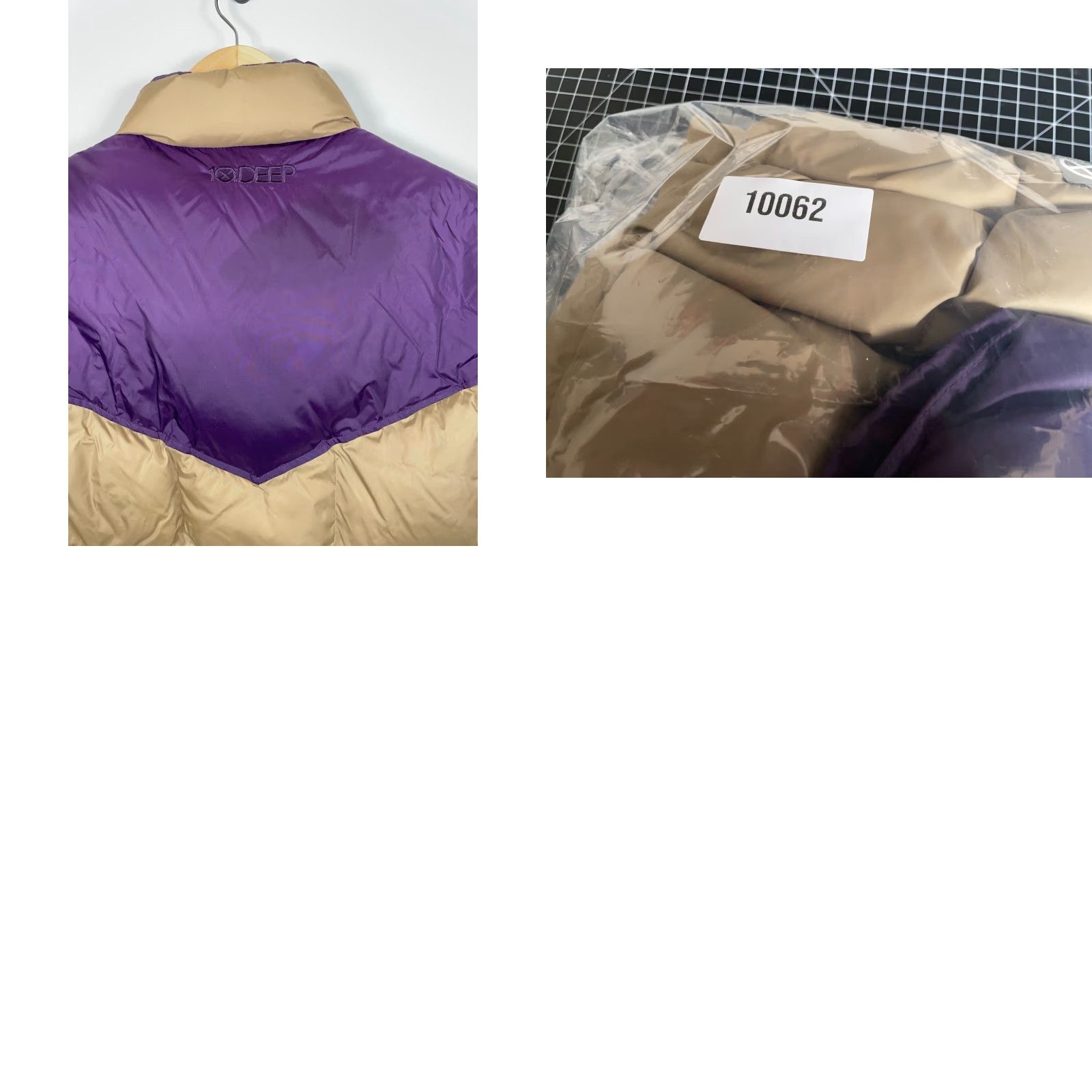 Vintage VINTAGE 10.Deep Puffer Vest Men 2XL Beige Purple Quilted Down Insulated Short Zip Pockets Hip Hop Streetwear Size US XXL / EU 58 / 5 - 9 Thumbnail