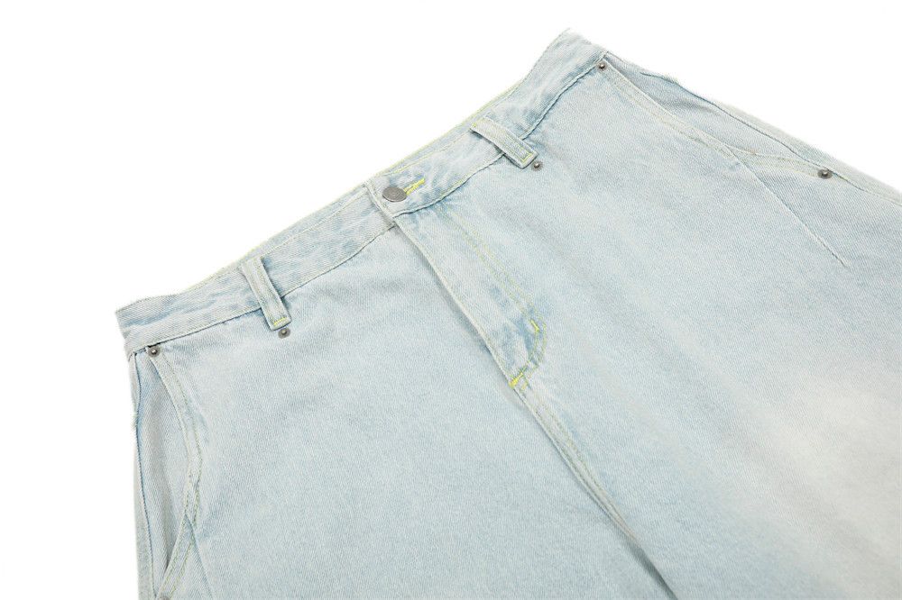 Japanese Brand × Jean Men's distressed loose light washed scimitar jeans Size US 32 / EU 48 - 4 Thumbnail