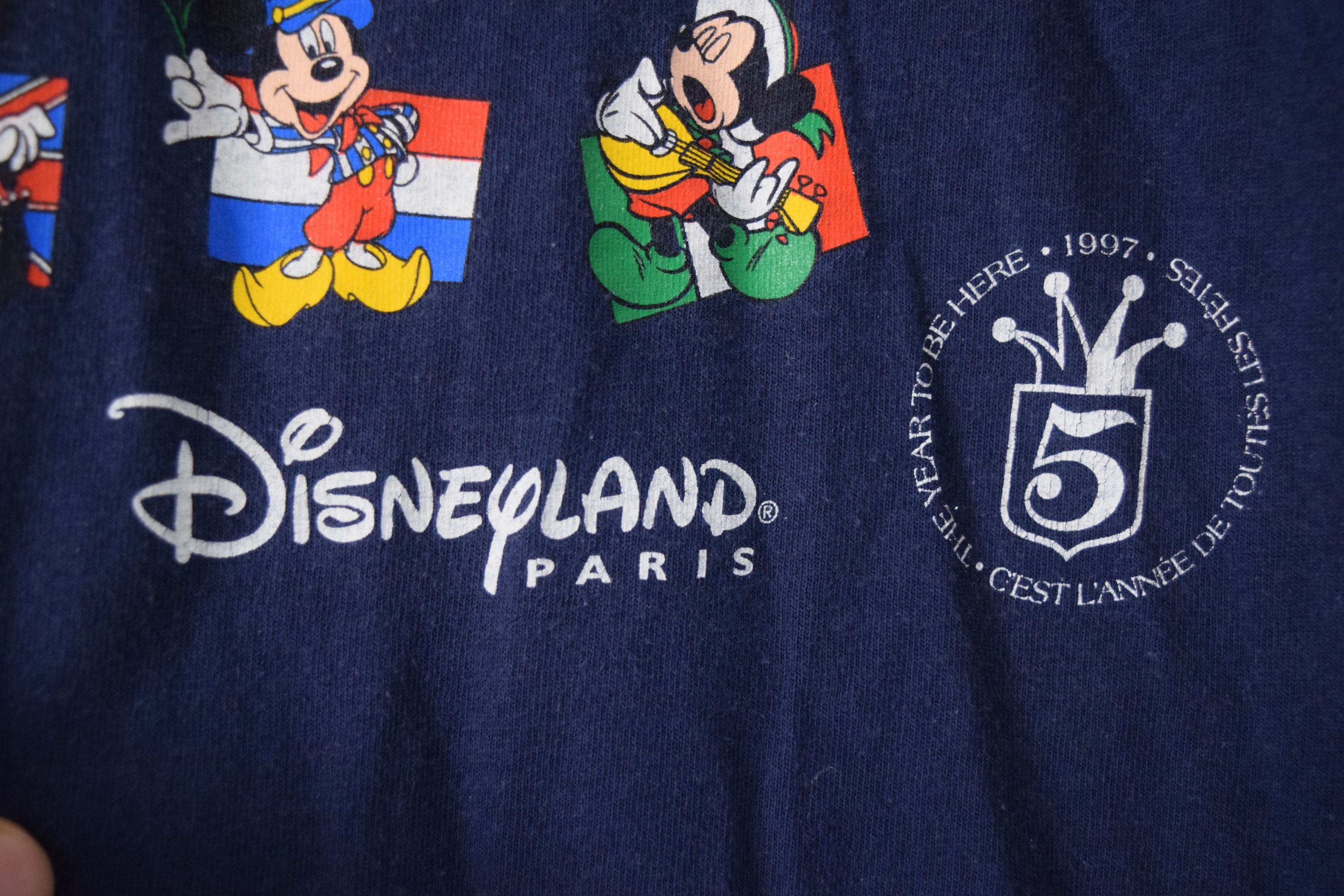 Disney Vintage Disneyland Paris Mickey Mouse T-shirt Size US XL / EU 56 / 4 - 4 Thumbnail