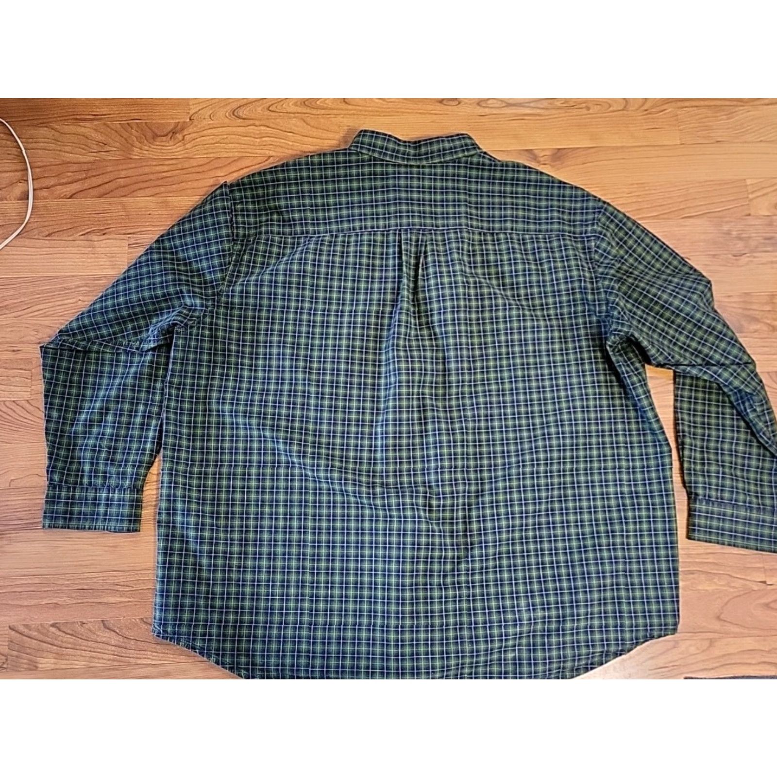 Vintage VINTAGE Foundry Shirt 3XL 58" Chest Button-Down Cotton Tartan Plaid Long Sleeve brown/green blue classic work preppy Mens Size US XXL / EU 58 / 5 - 7 Thumbnail