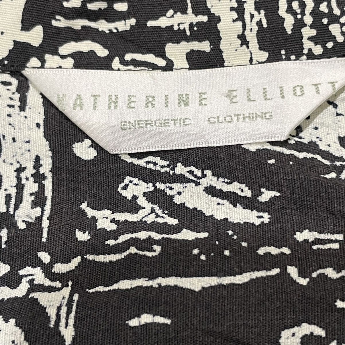 Japanese Brand Vintage Katherine Elliott Abstract Print Button Up Shirt Size US M / EU 48-50 / 2 - 5 Thumbnail