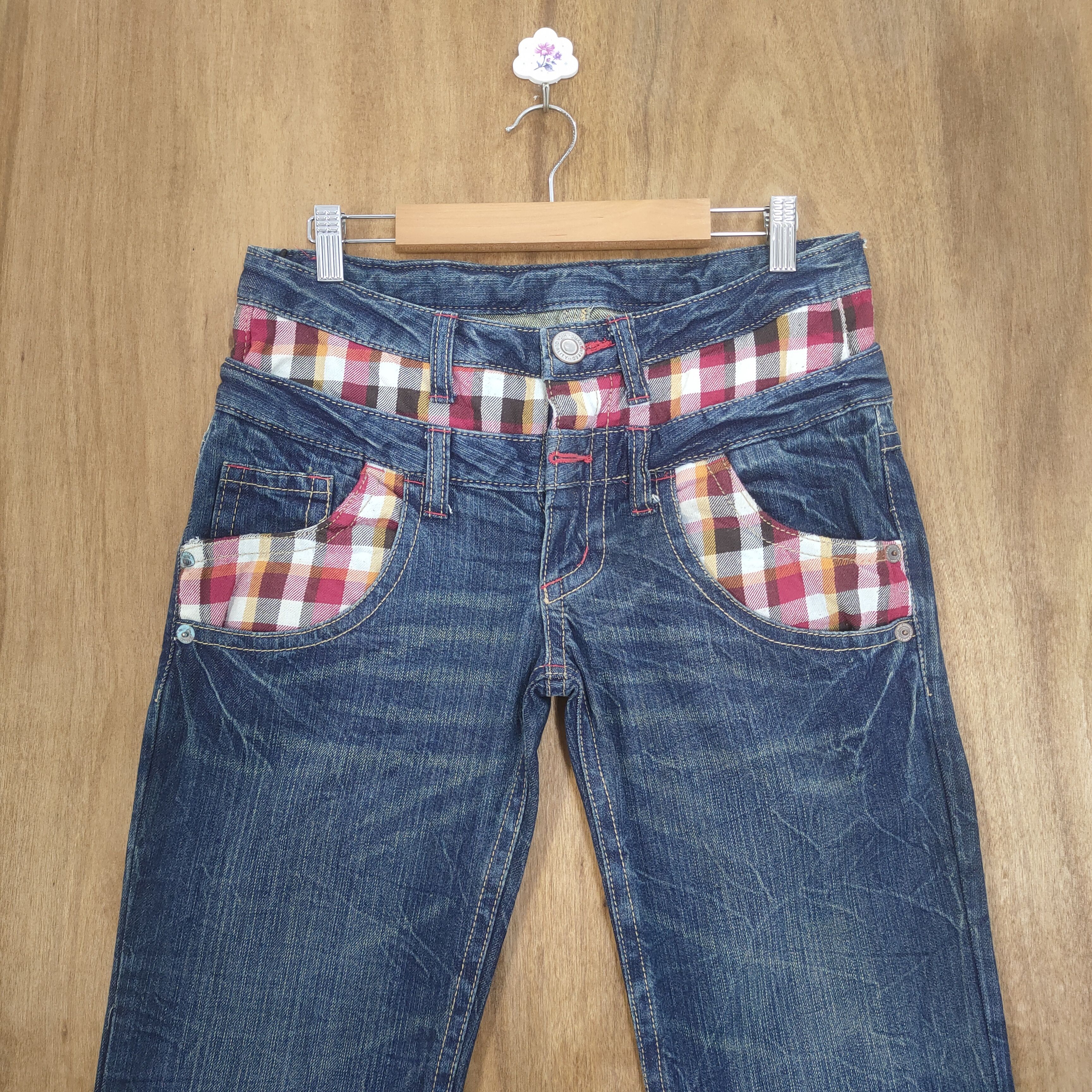 Japanese Brand JAPANESE BRAND DOUBLE WAIST JEAN DENIM CARGO PANTS Size US 31 - 2 Thumbnail