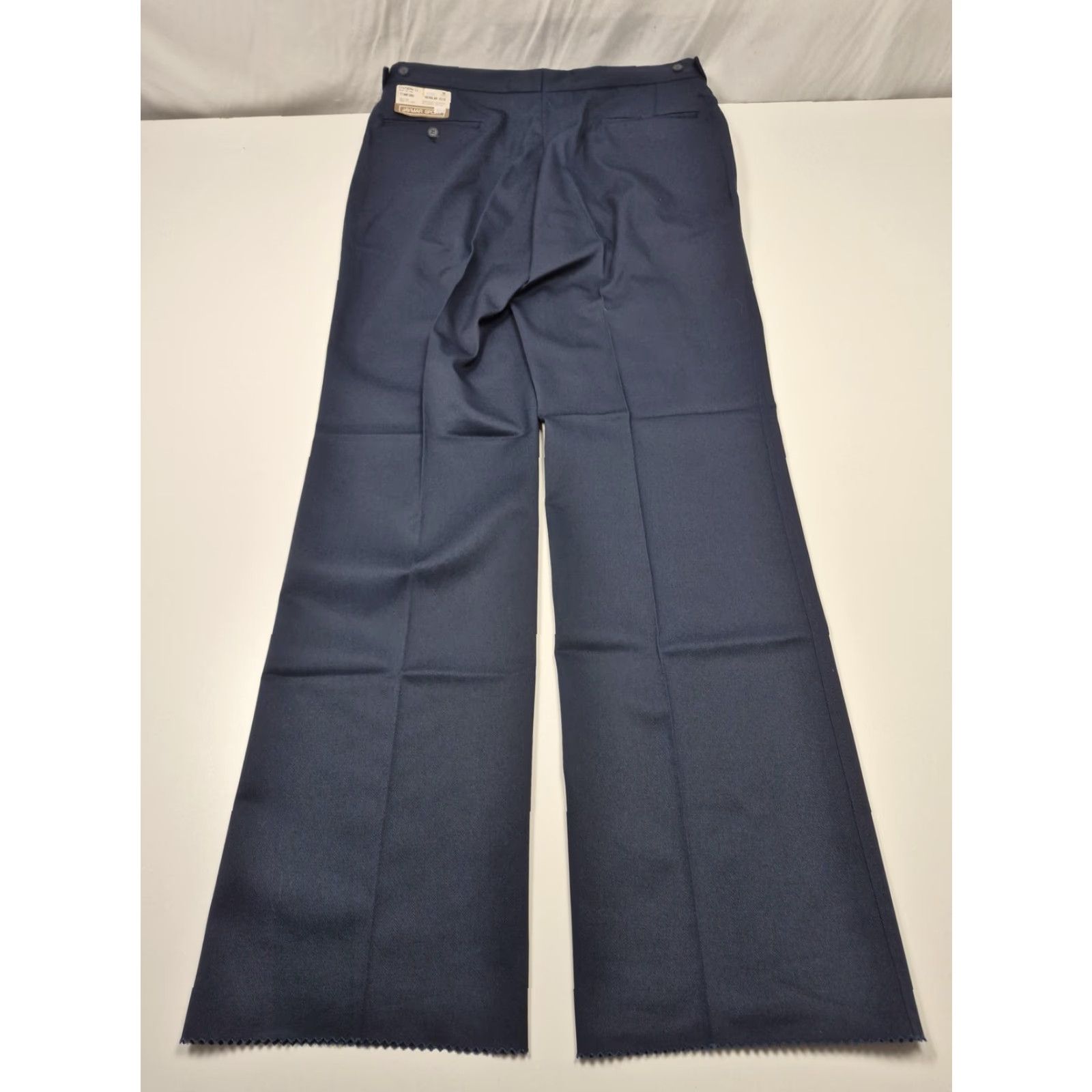 Vintage VTG Jaymar Sport Dress Pants Mens 38x36 Blue Poly Cotton Pleated Unhemmed USA Dress Pants Mens 38 Blue Size US 38 / EU 54 - 4 Thumbnail