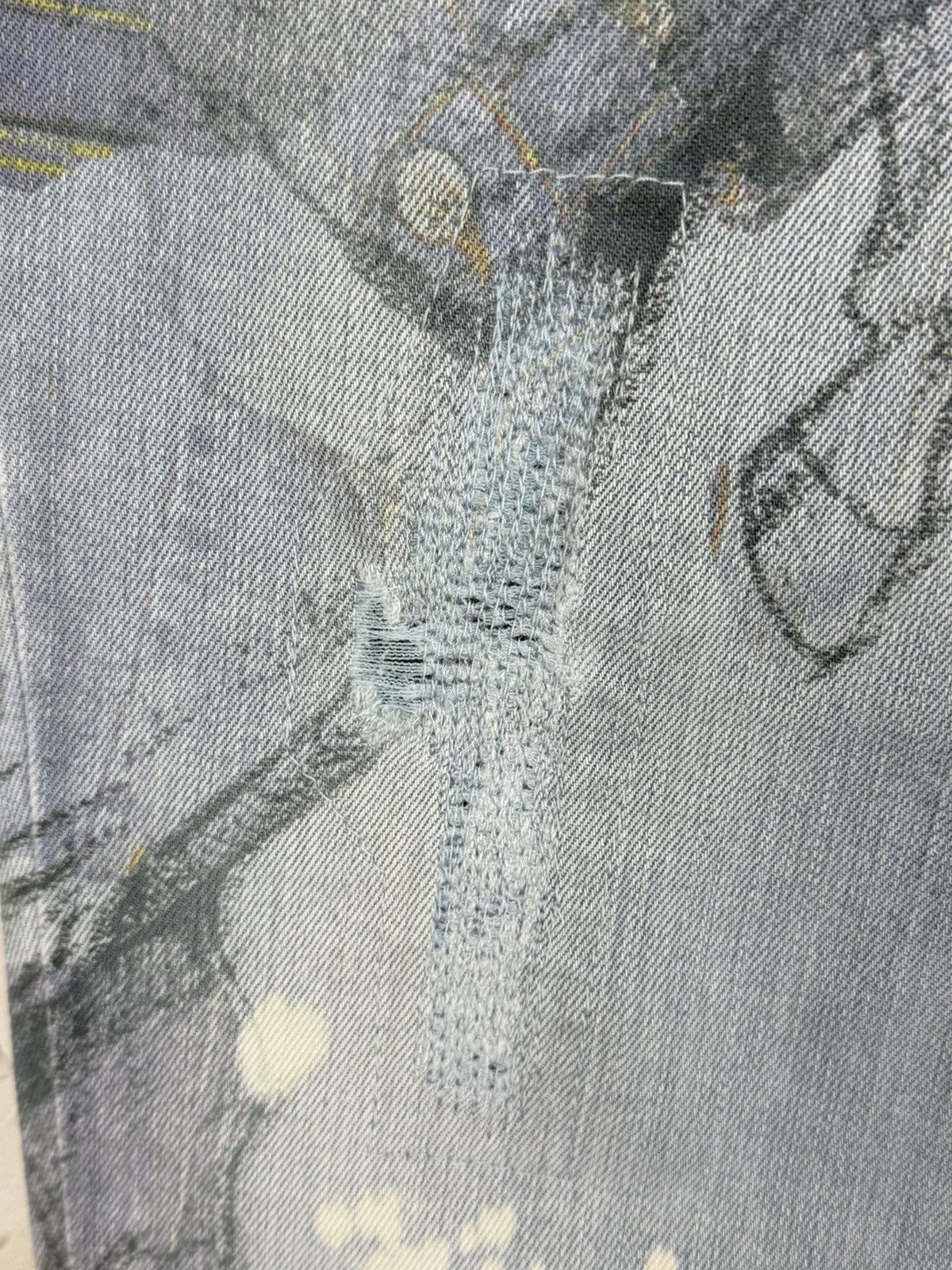Just Cavalli Vintage Just Cavalli 2001 Horse Tattoo Printed Jeans Size 30 Size 31" - 5 Thumbnail
