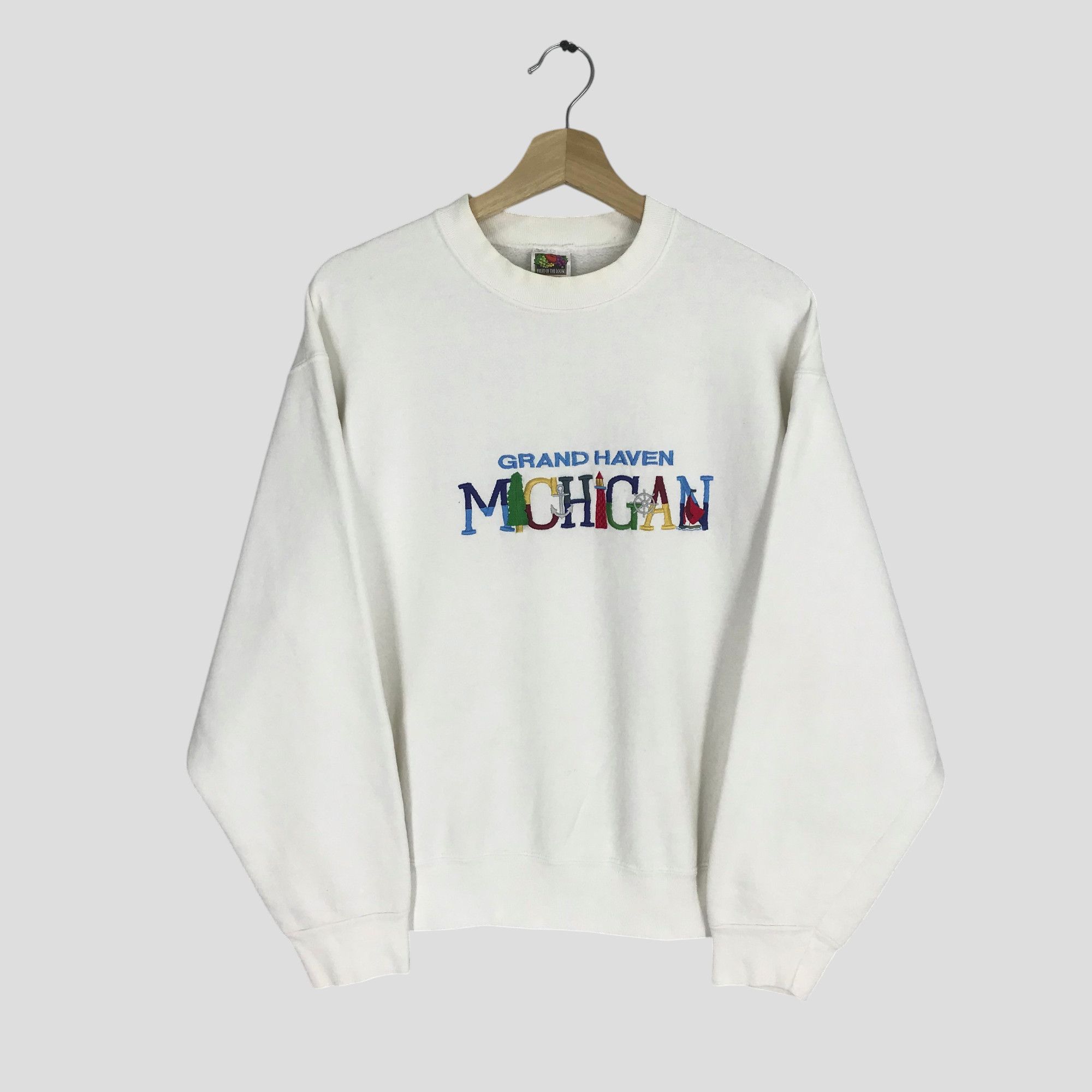 NCAA vintage white michigan sweatshirt - 467 Size US L / EU 52-54 / 3 - 1 Thumbnail