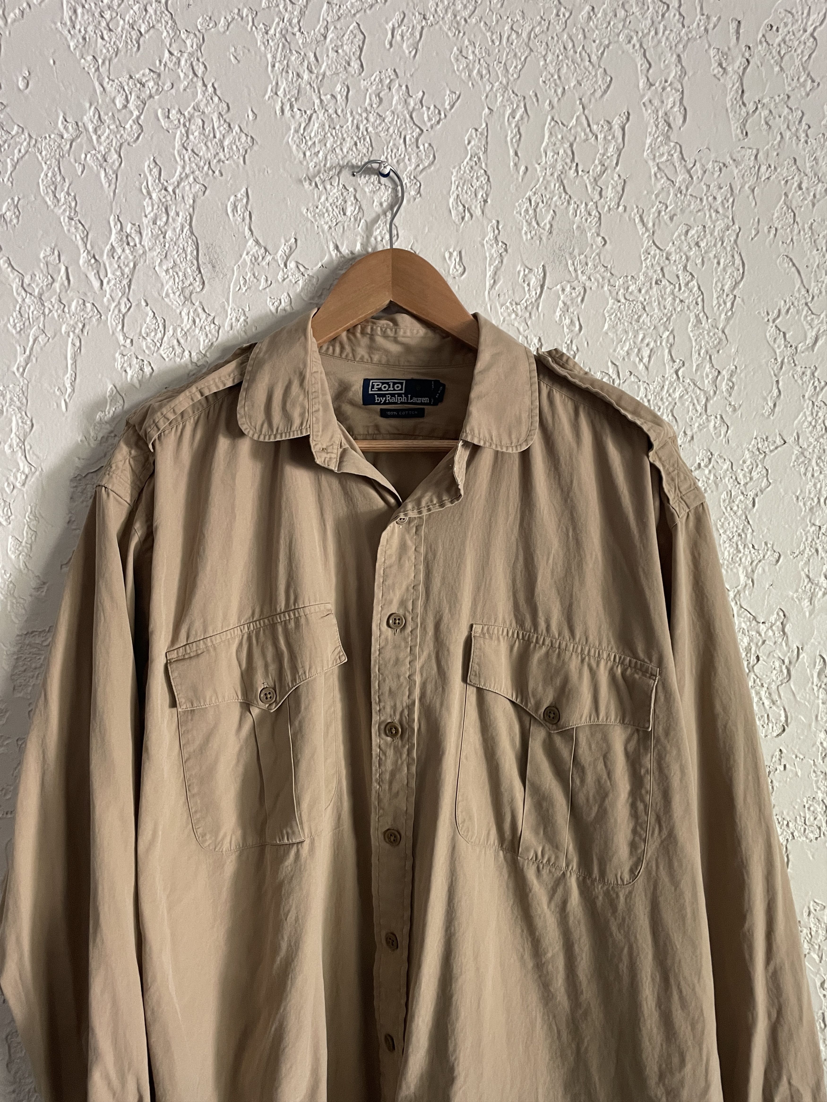 Polo Ralph Lauren 🔥 POLO RALPH LAUREN® Rare 90s Military Button Work Shirt Size US XL / EU 56 / 4 - 3 Thumbnail