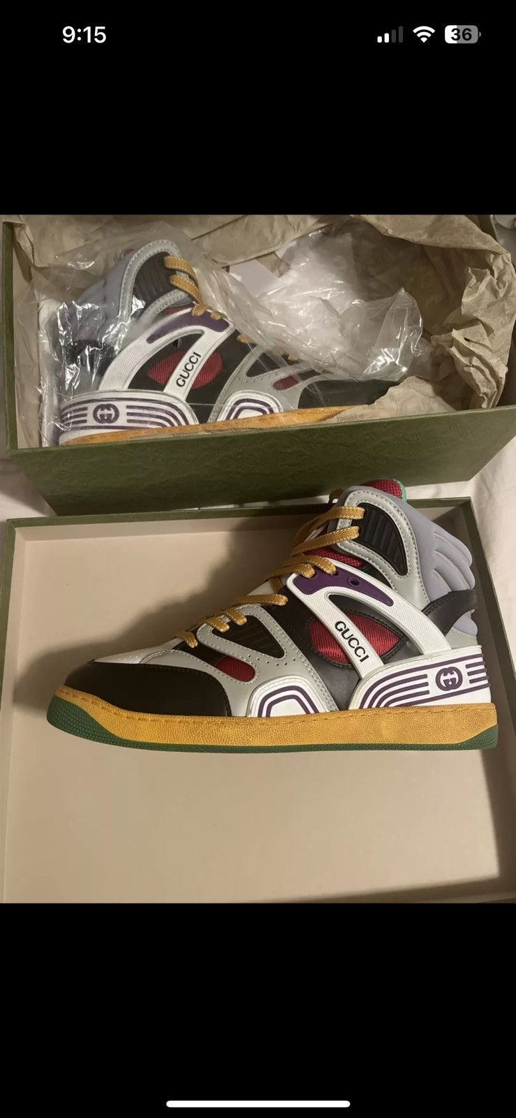 Gucci Gucci Basketball high top sneakers Size US 9 / EU 42 - 1 Thumbnail